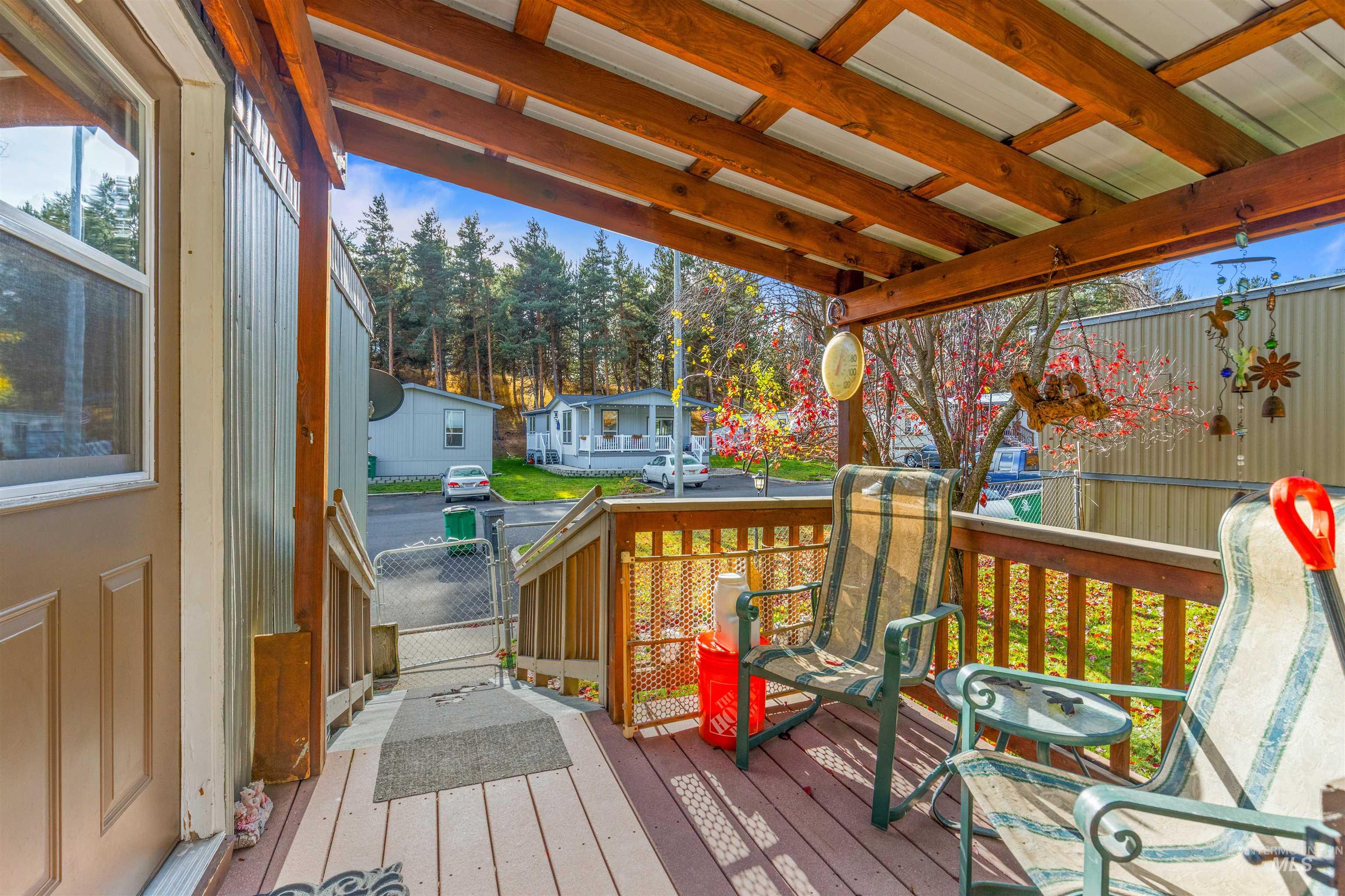 View of wooden terrace