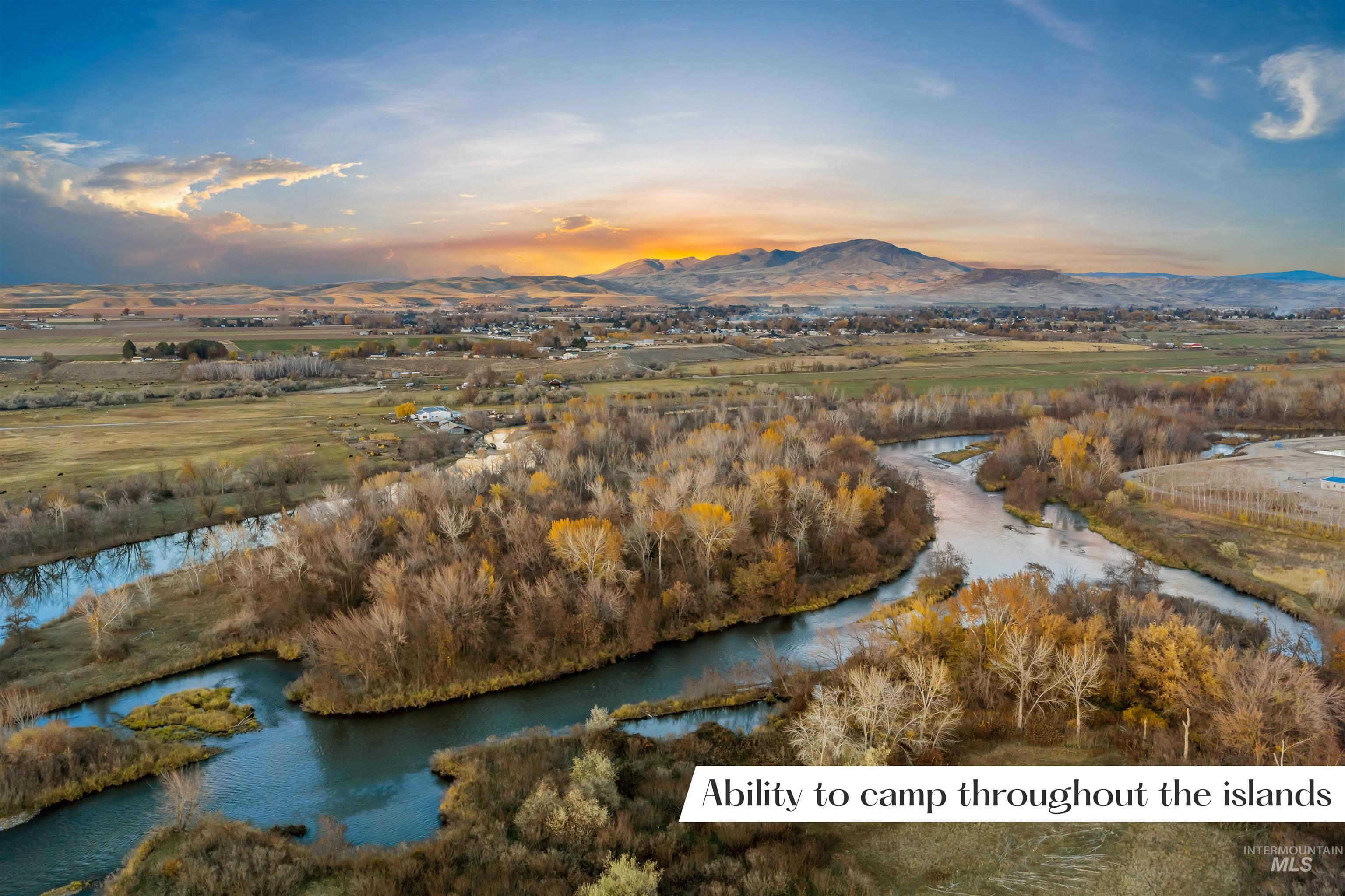 View of mountain background with a large body of water