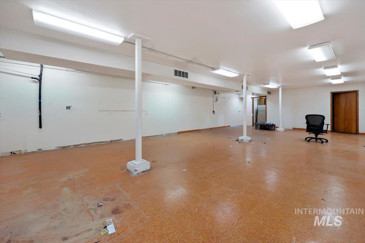 View of finished basement