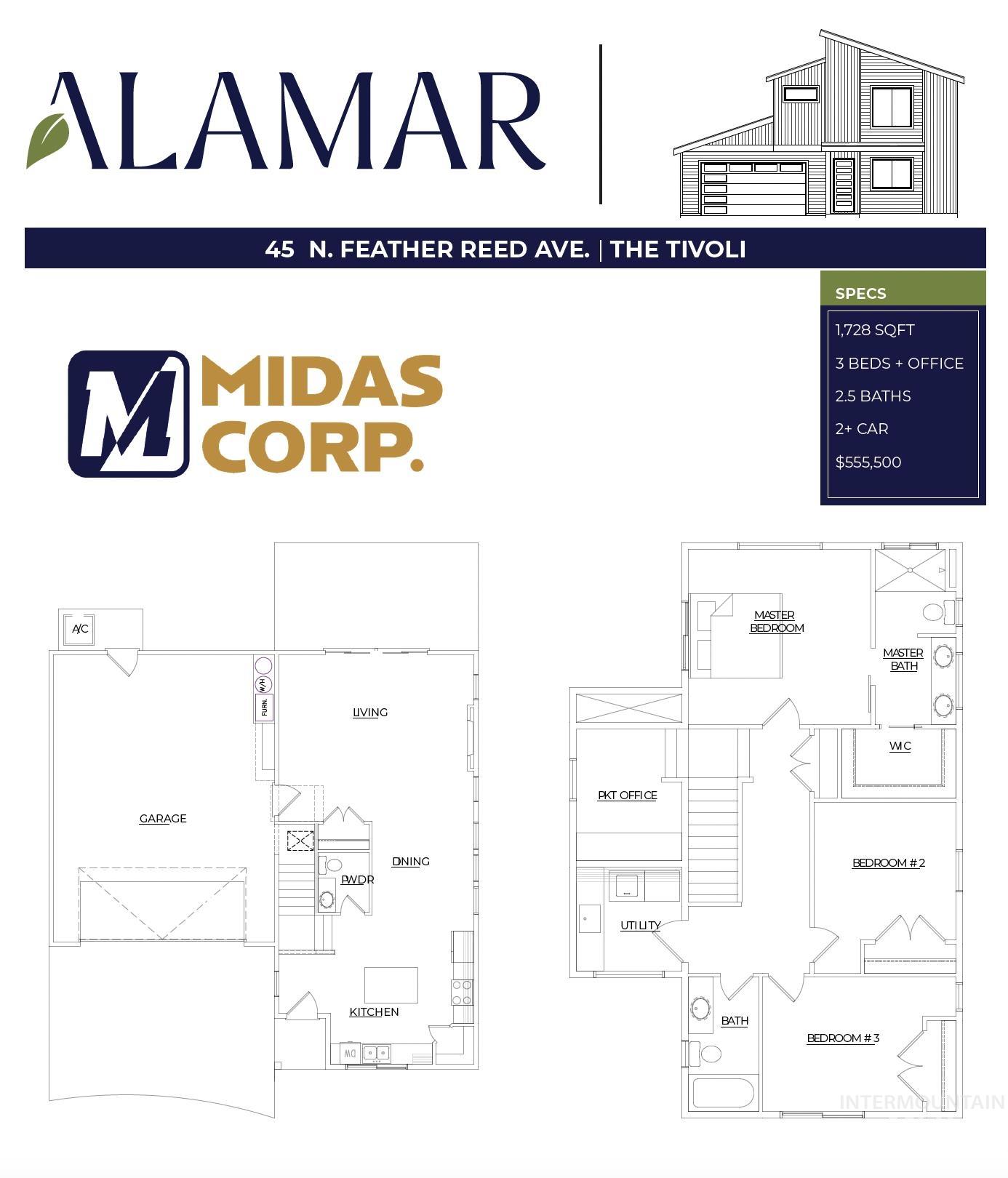 45 N Feather Reed Ave., Meridian, Idaho 83642, 3 Bedrooms, 2.5 Bathrooms, Residential For Sale, Price $555,500,MLS 98969184