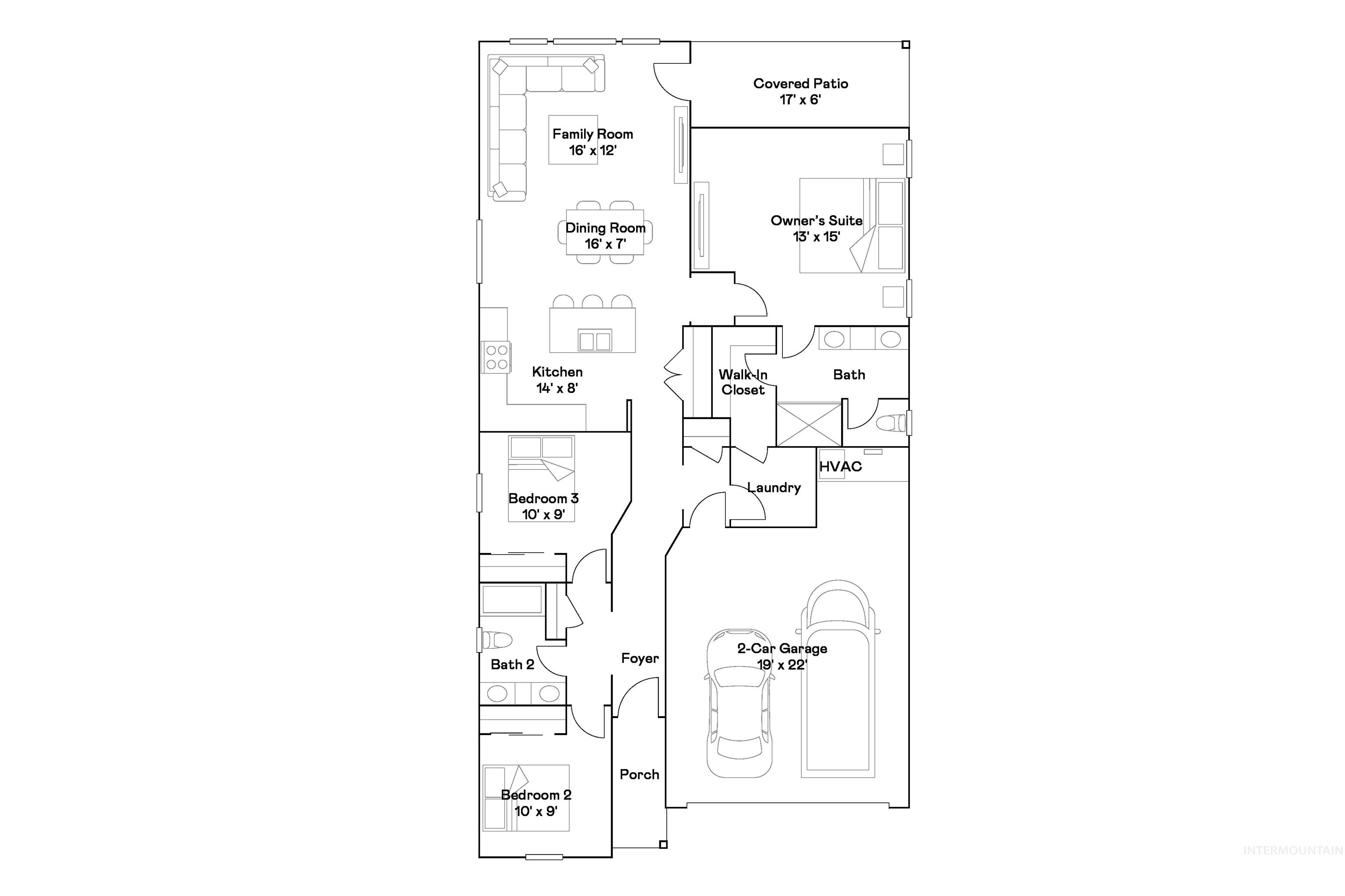 9082 W Inspirado St, Meridian, Idaho 83646, 3 Bedrooms, 2 Bathrooms, Residential For Sale, Price $442,400,MLS 98969262