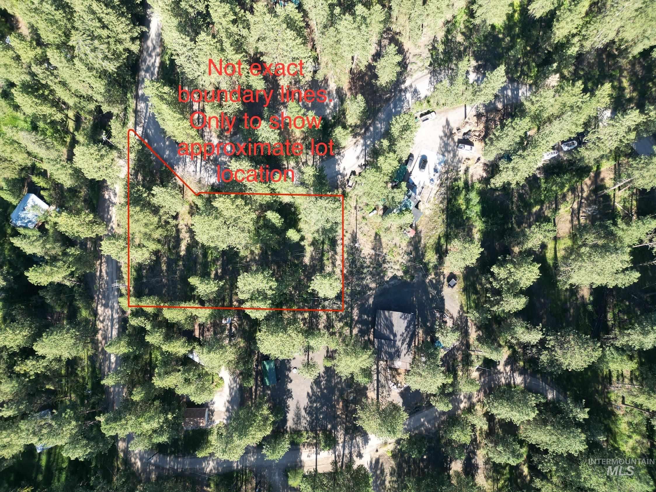 View of property location with property parcel outlined