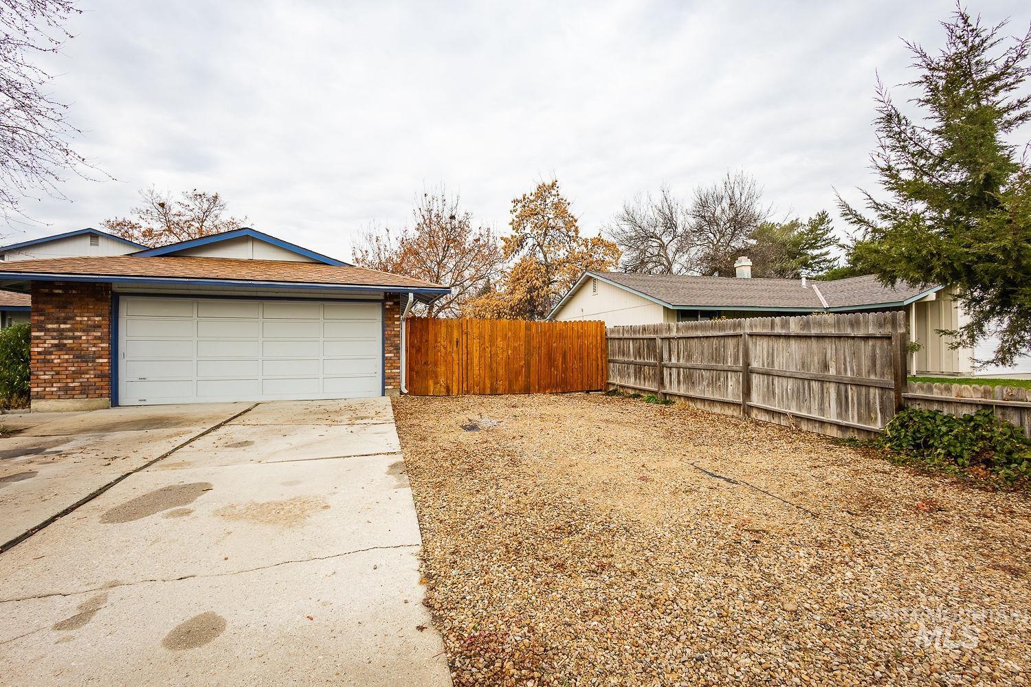 Garage with driveway
