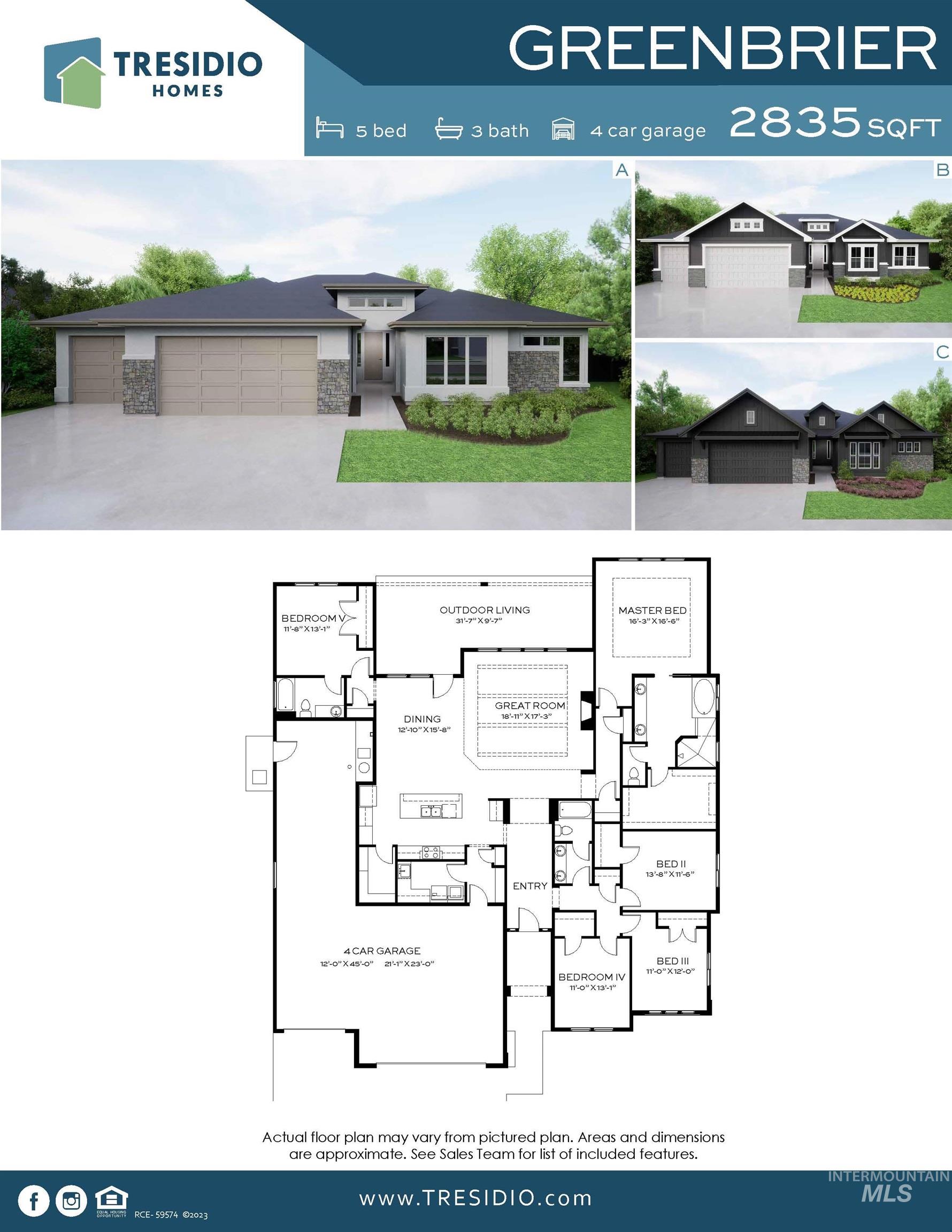 11303 S Cabot Cliffs Ln, Kuna, Idaho 83634, 5 Bedrooms, 3 Bathrooms, Residential For Sale, Price $1,099,880, 98969480