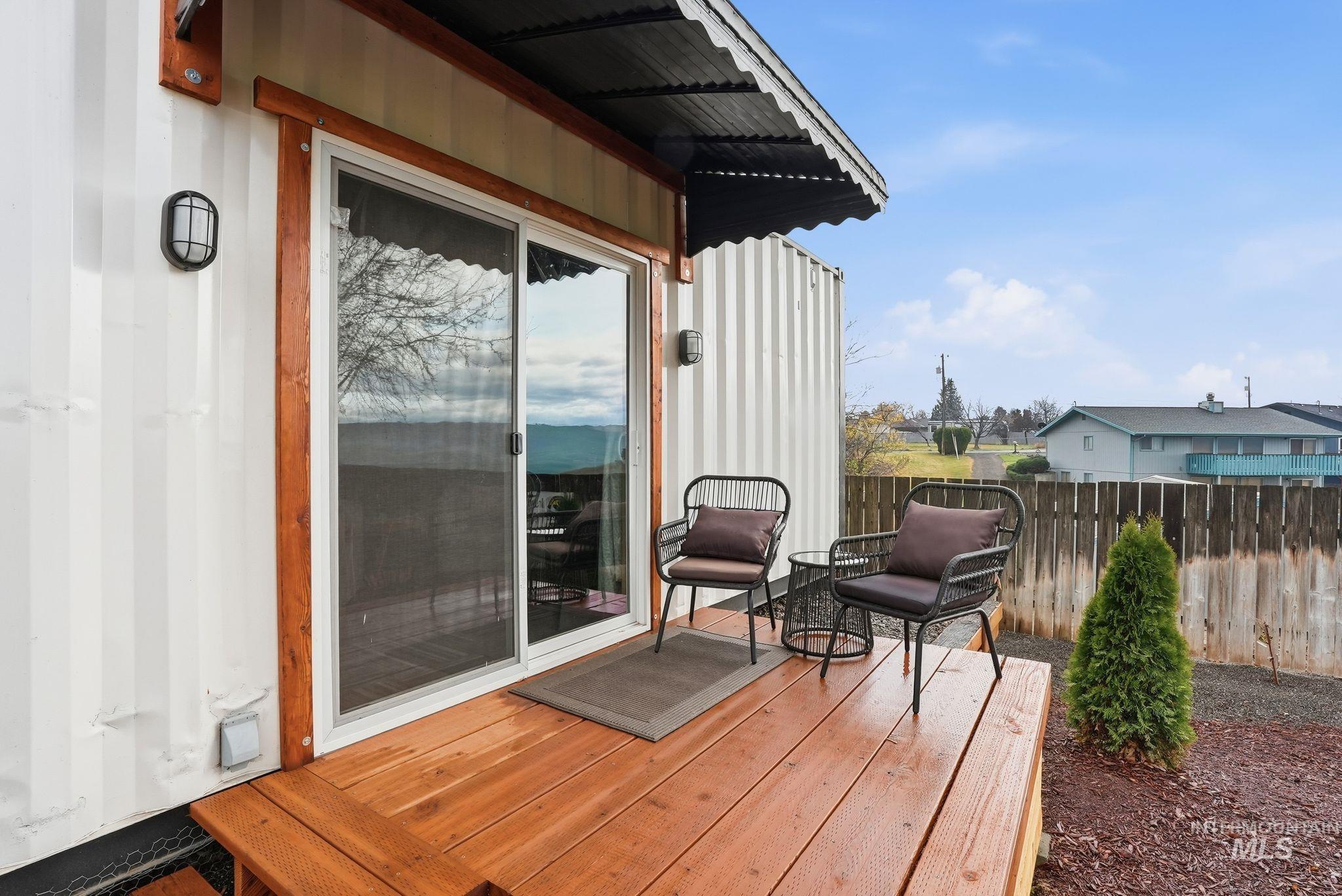 View of wooden terrace