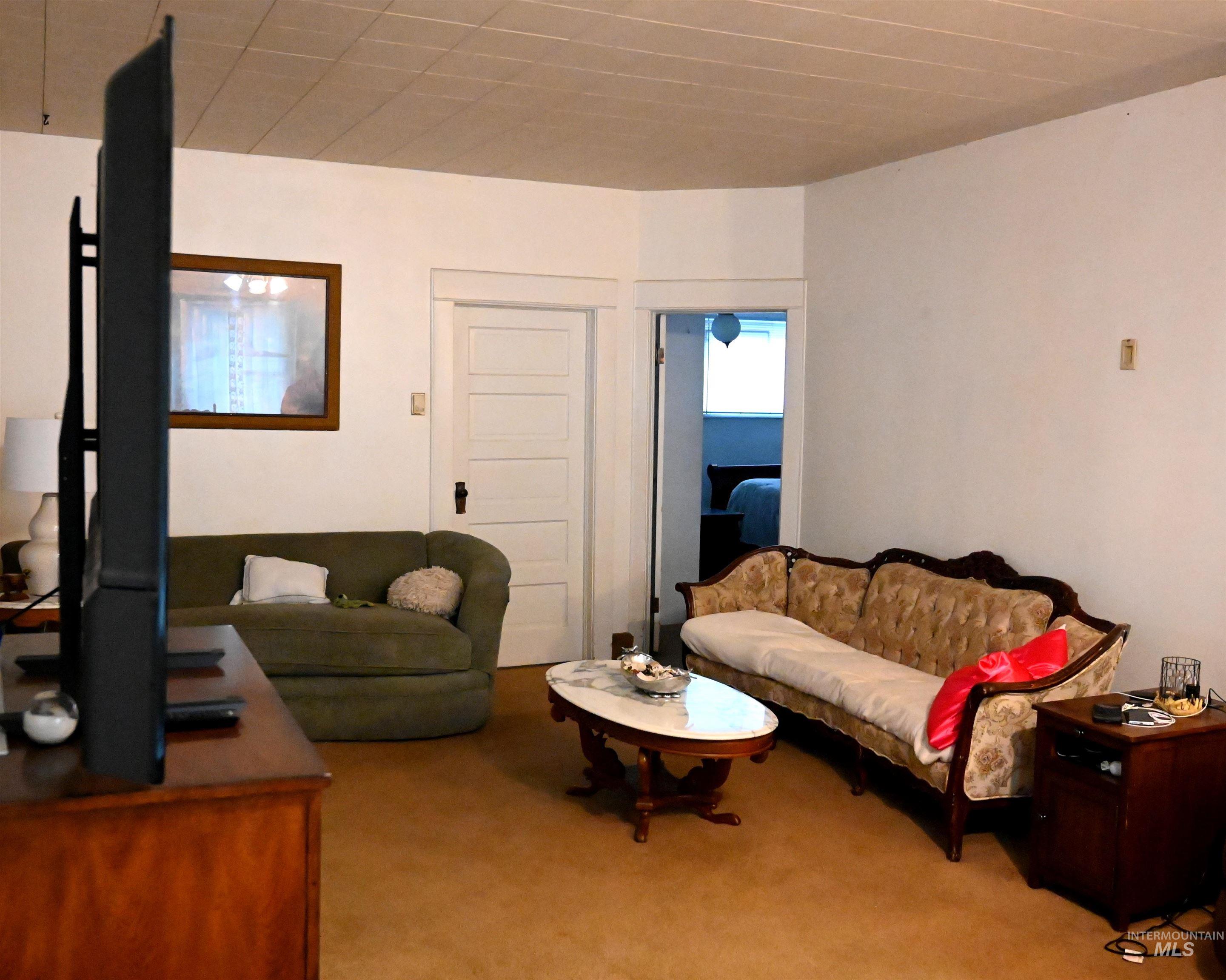 View of carpeted living room