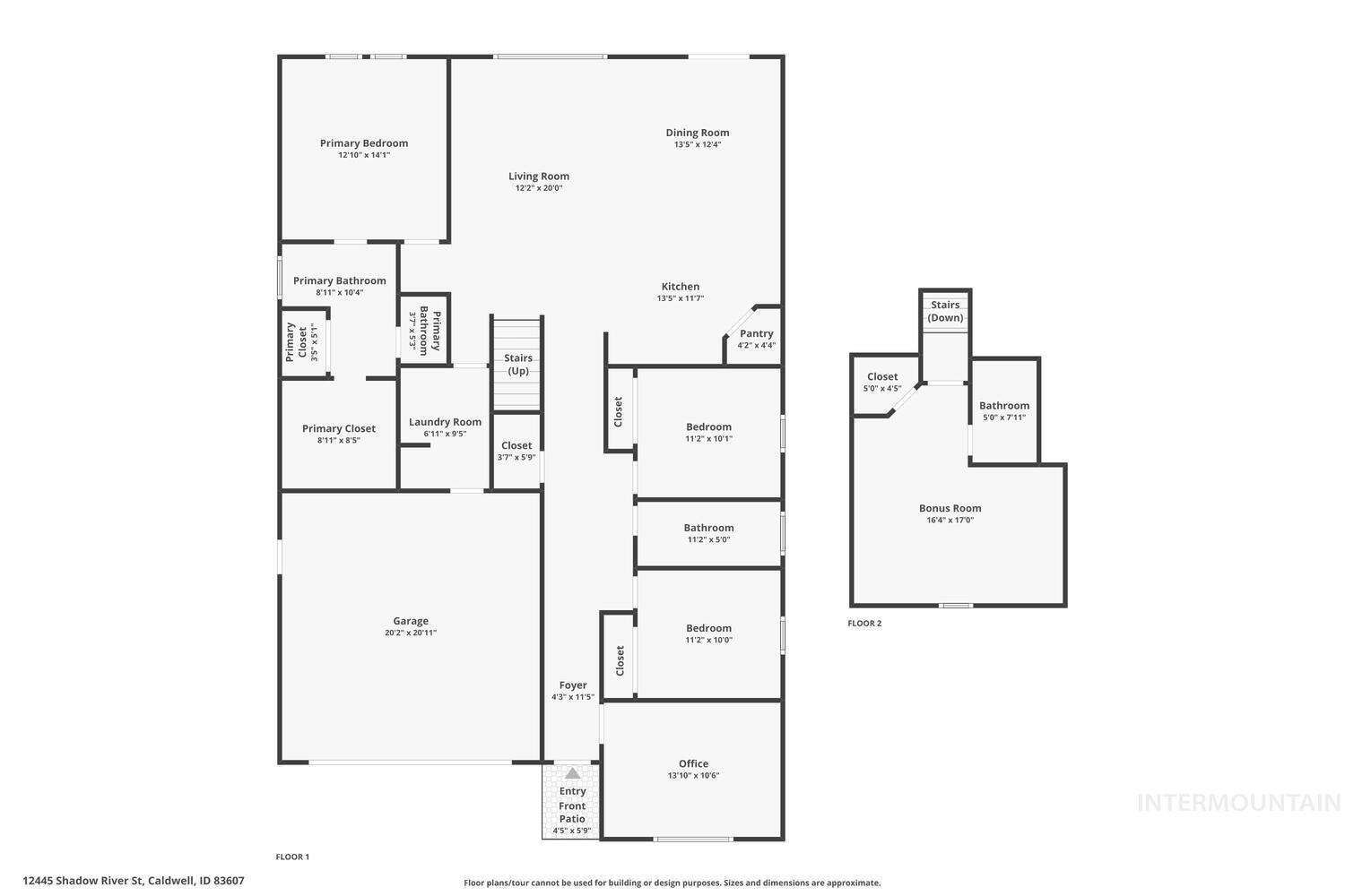 12445 Shadow River St, Caldwell, Idaho 83607, 5 Bedrooms, 3 Bathrooms, Residential For Sale, Price $447,990,MLS 98969504