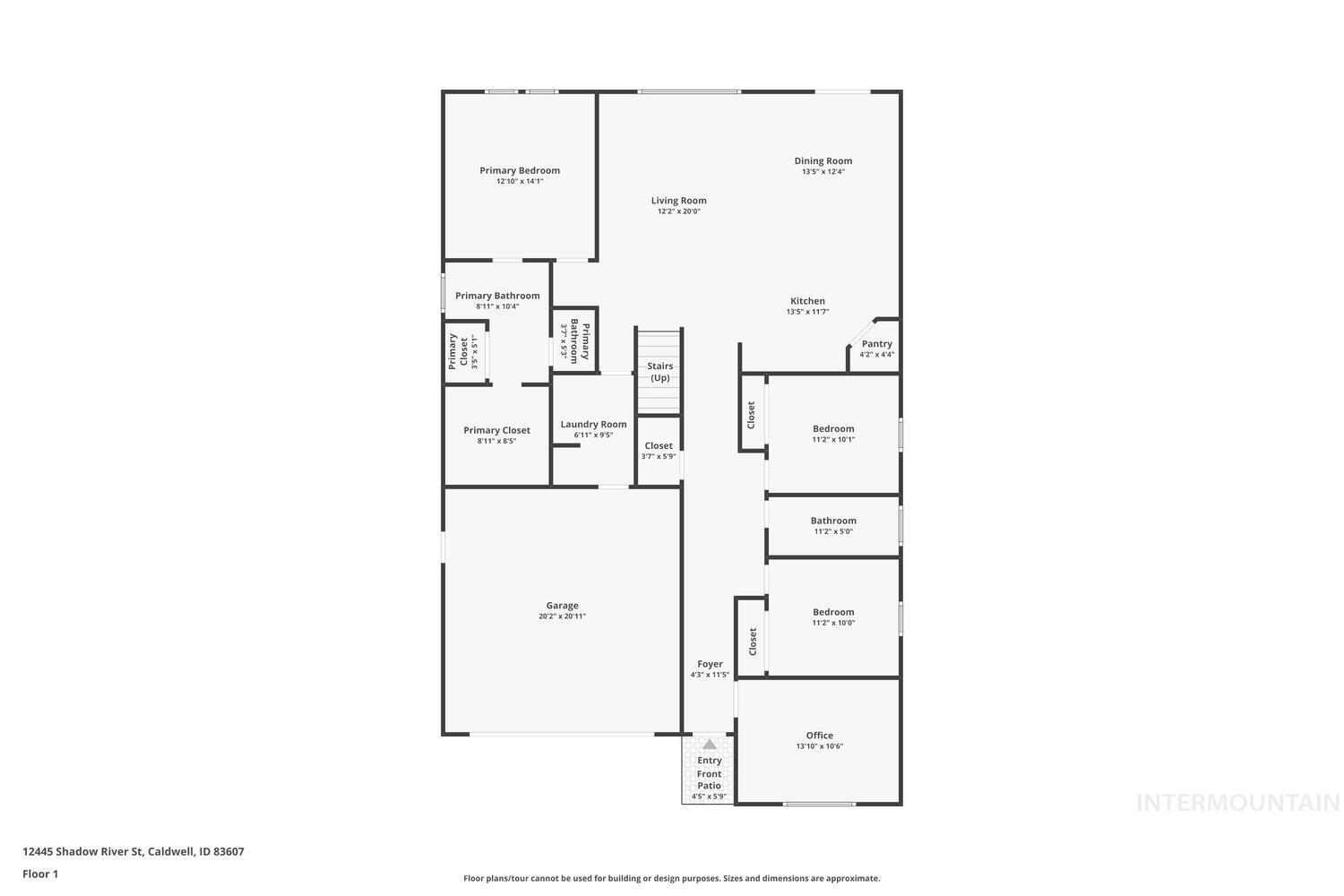 12445 Shadow River St, Caldwell, Idaho 83607, 5 Bedrooms, 3 Bathrooms, Residential For Sale, Price $447,990,MLS 98969504