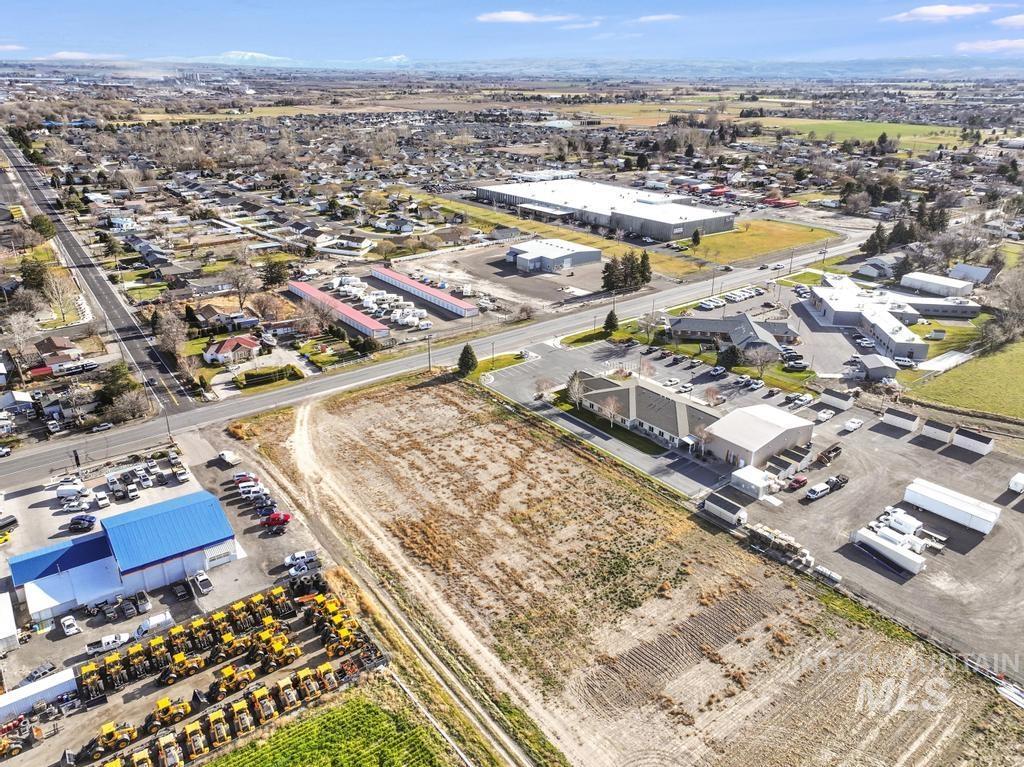 Aerial view of an industrial area