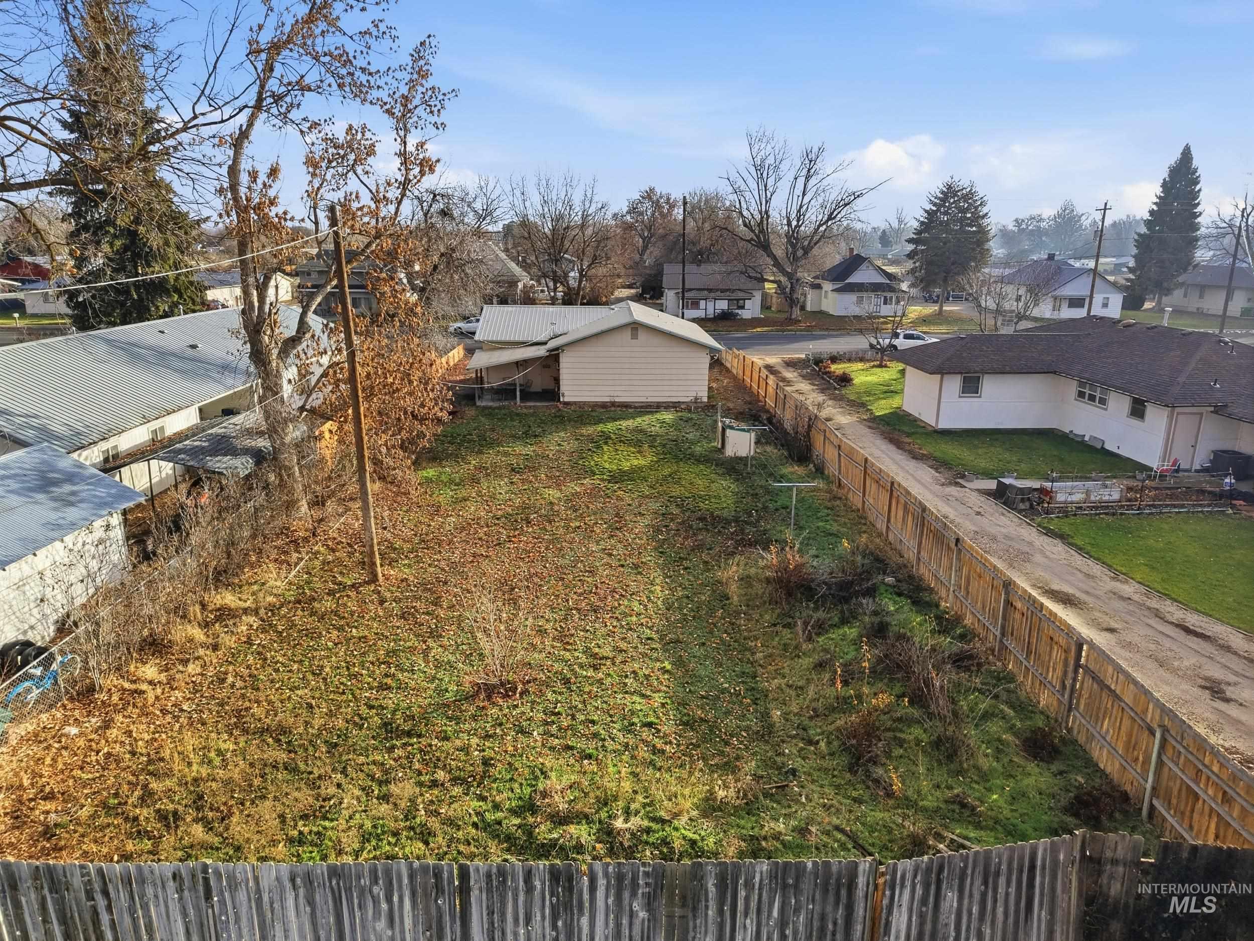 Aerial view of residential area