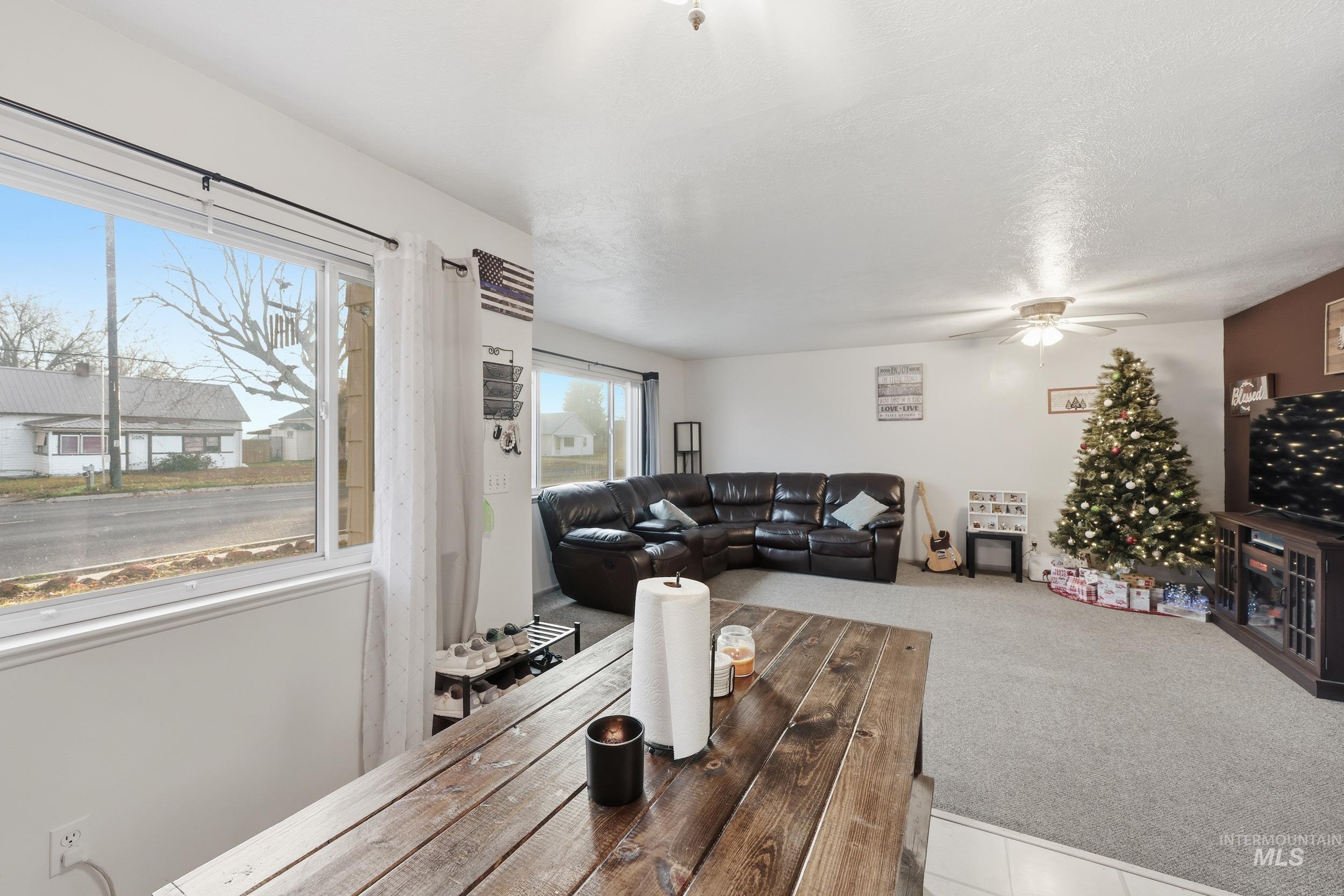 View of carpeted living room