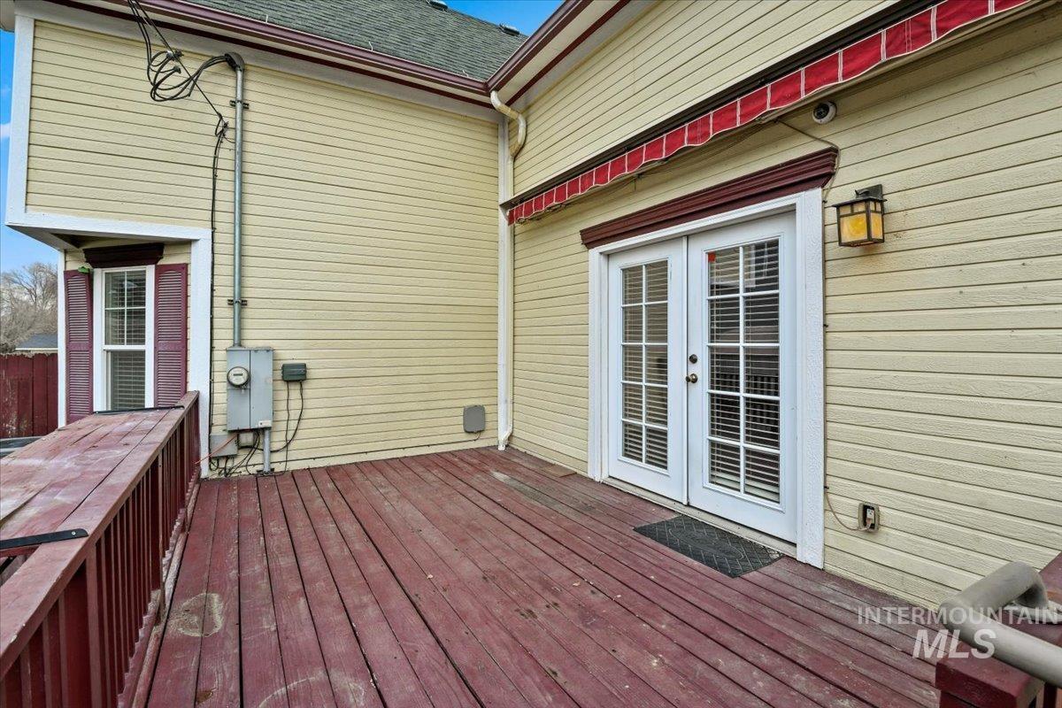 Deck with french doors