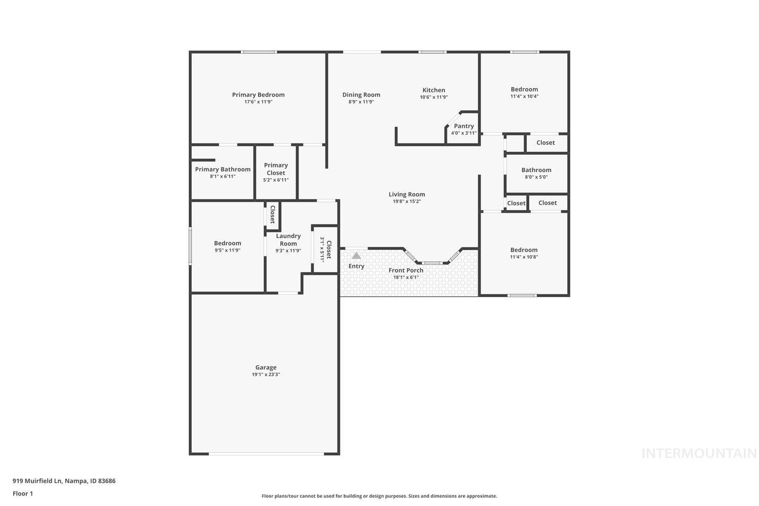 919 Muirfield, Nampa, Idaho 83686, 4 Bedrooms, 2 Bathrooms, Residential For Sale, Price $433,700,MLS 98969617