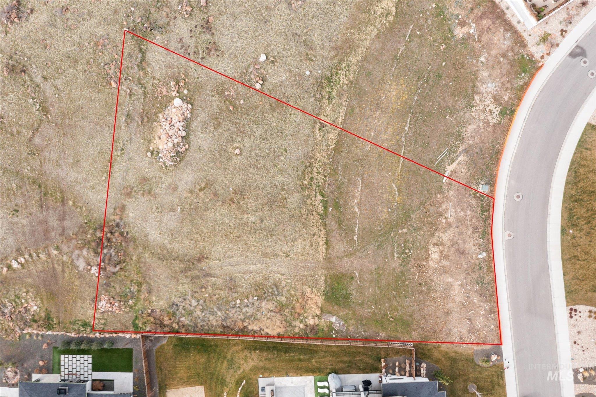 View of property location with property parcel outlined