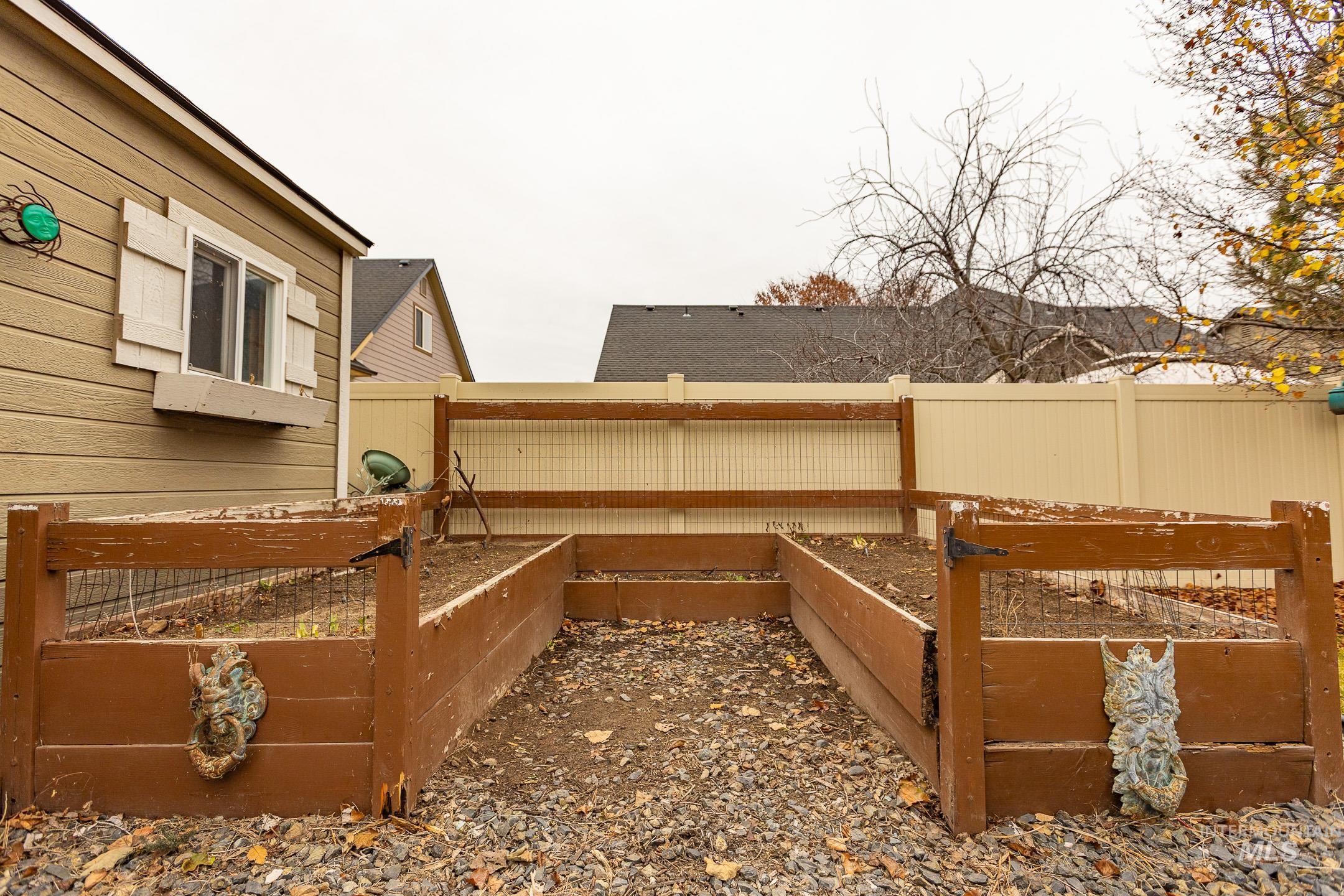 View of yard featuring a vegetable garden
