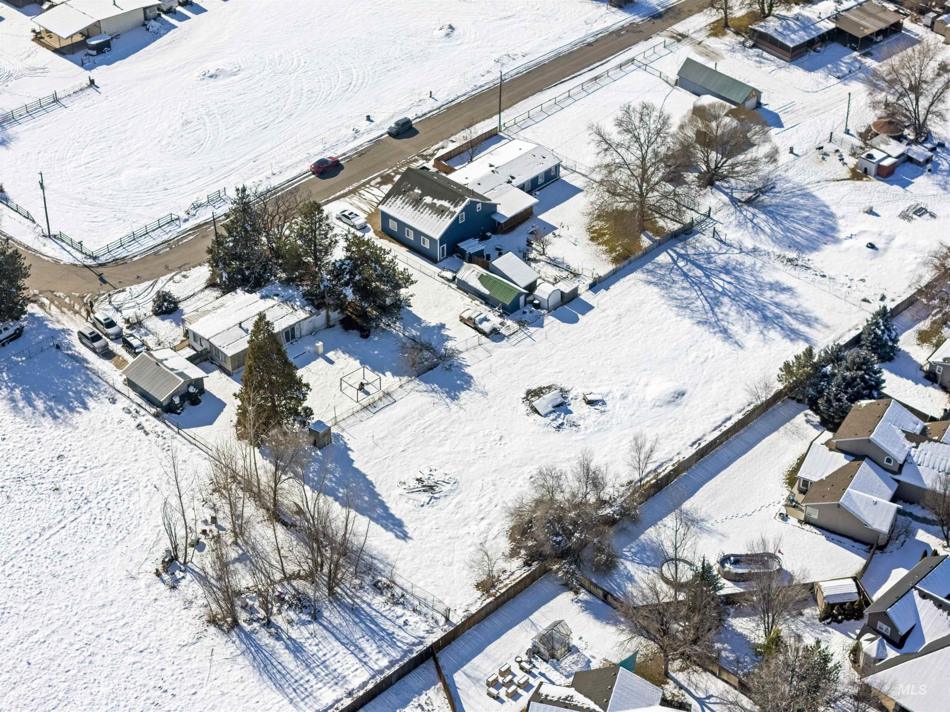 View of snowy aerial view