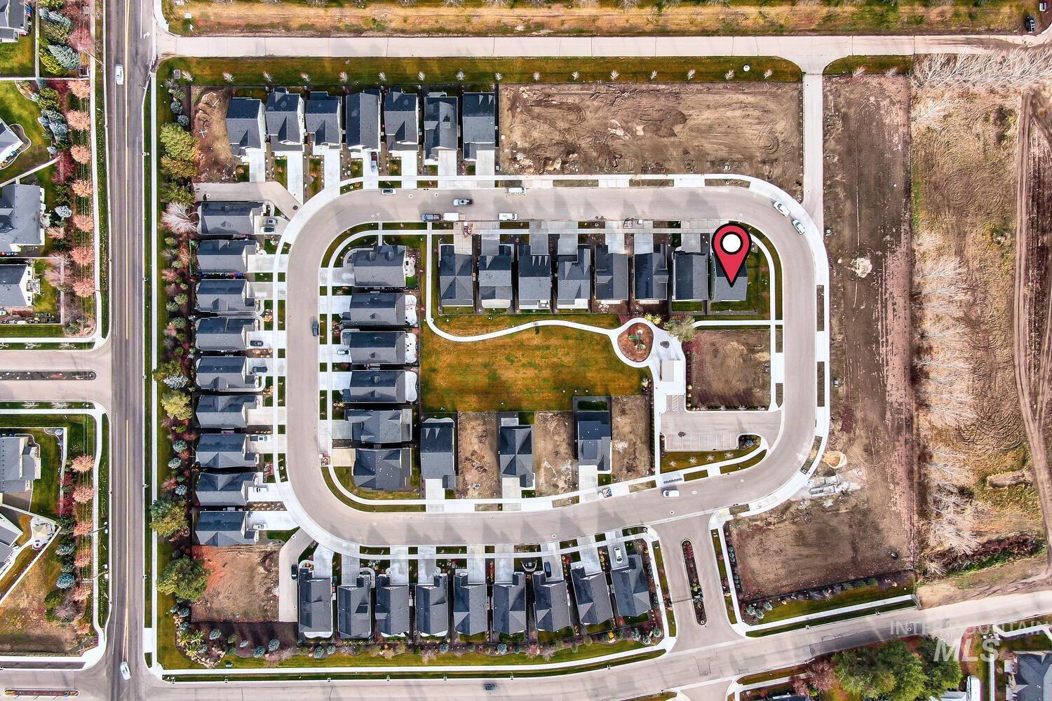 Aerial view of property and surrounding area