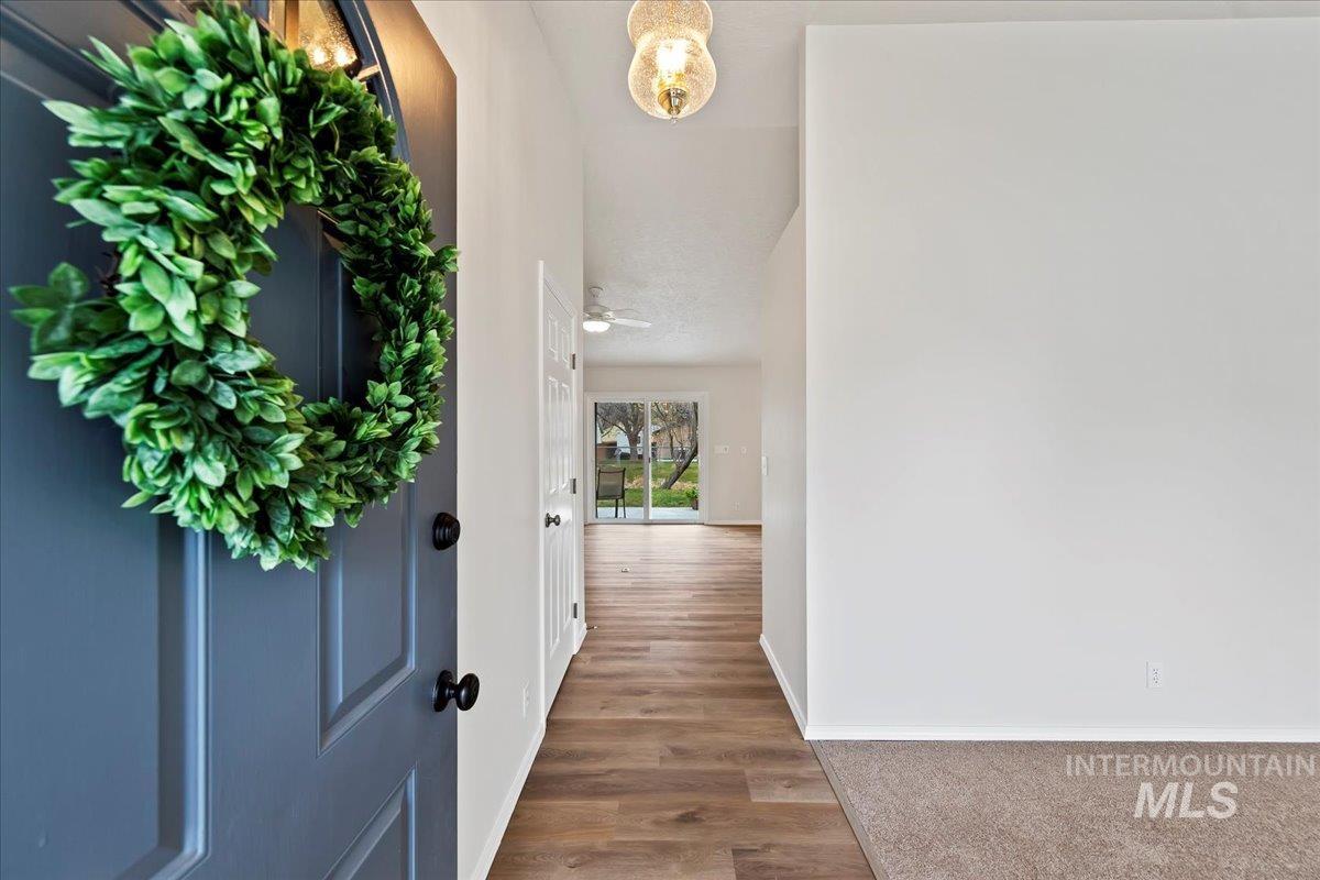 Freshly painted front door opens to the entry foyer area!