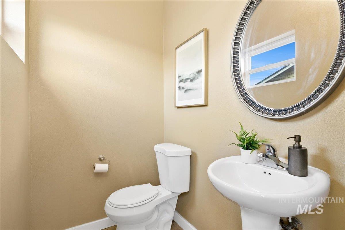 Half bathroom downstairs