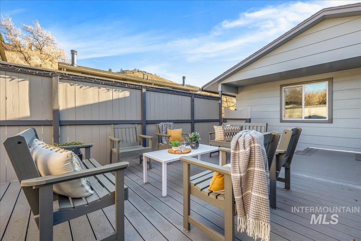 View of wooden terrace