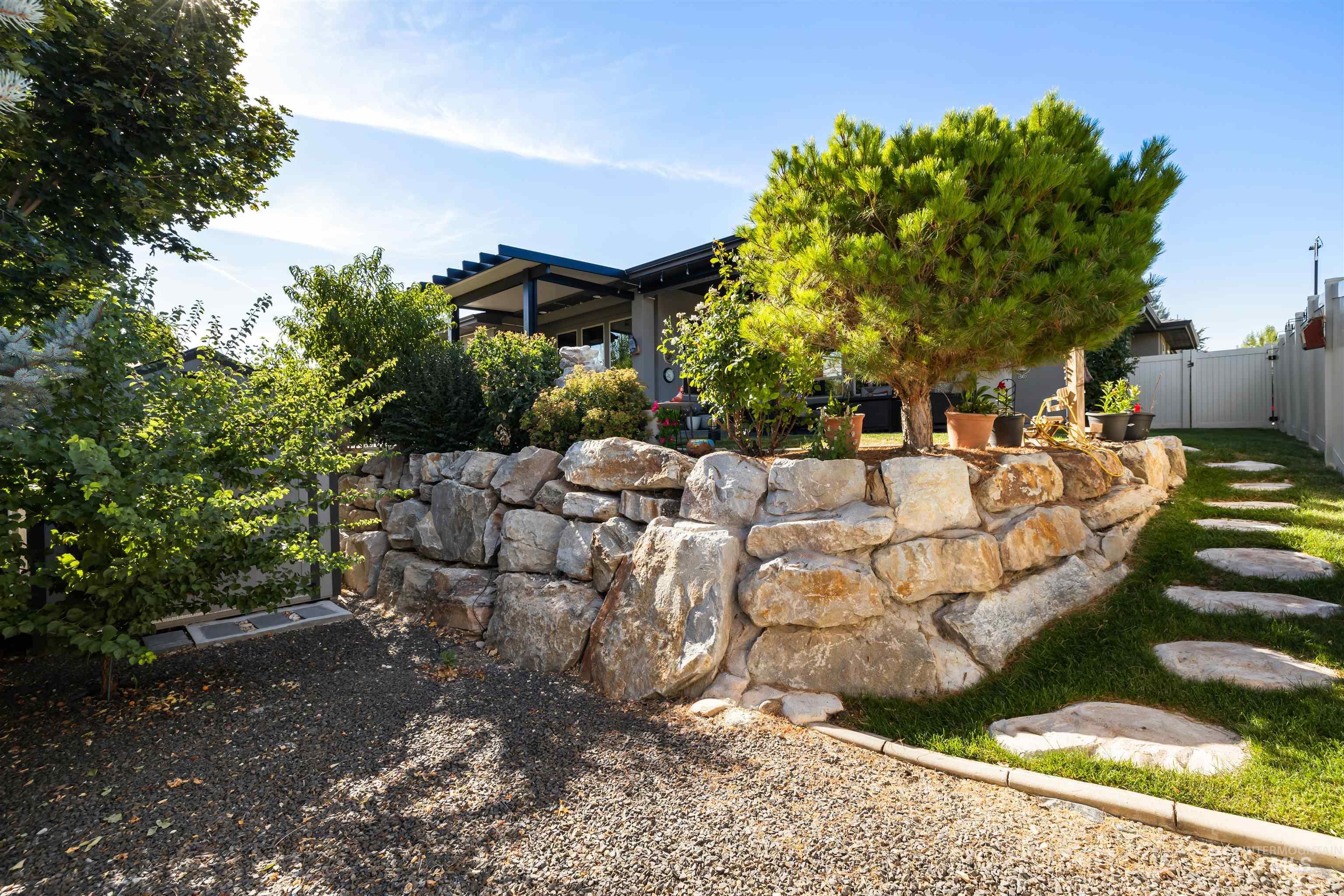 View of yard with a patio