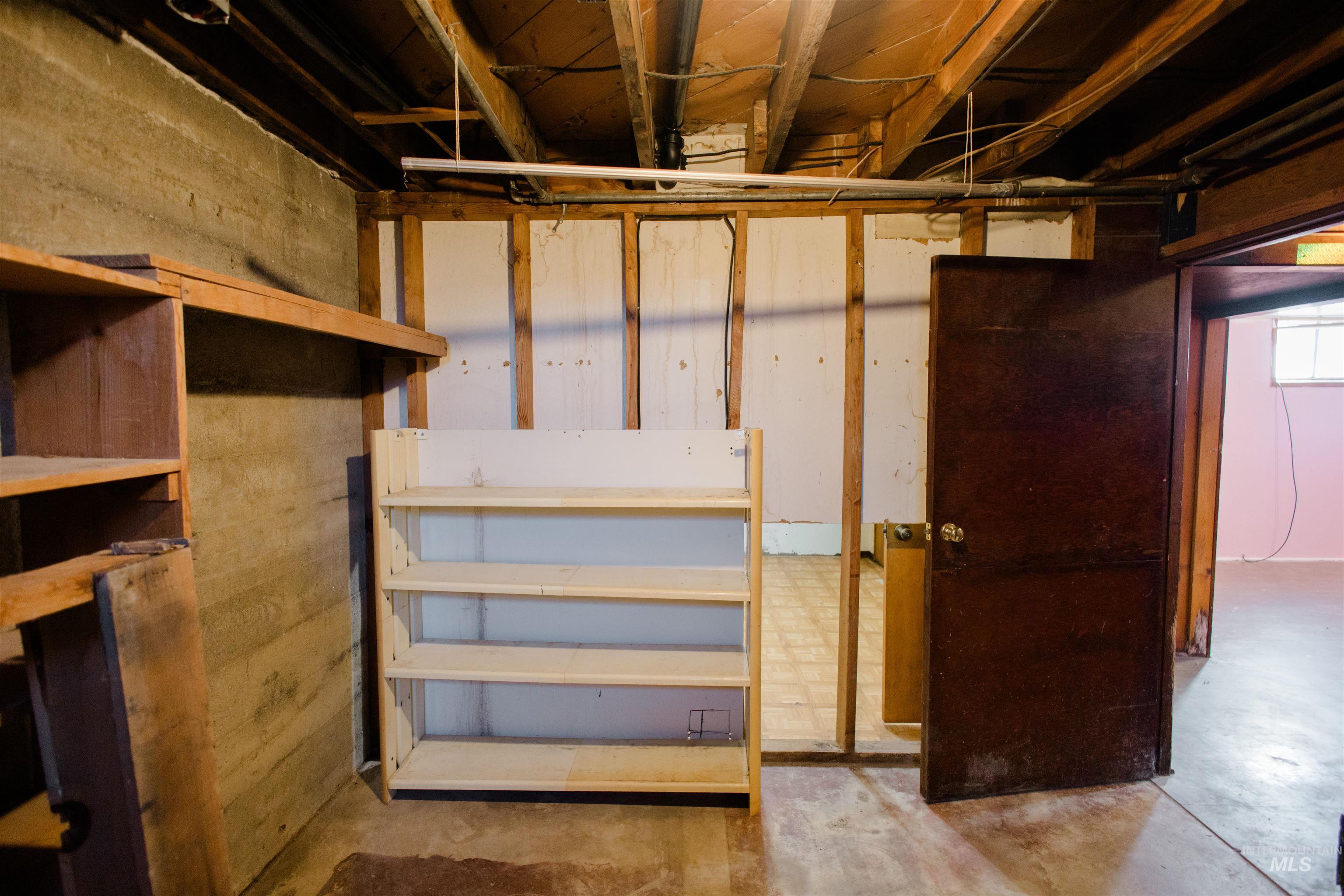 View of below grade area