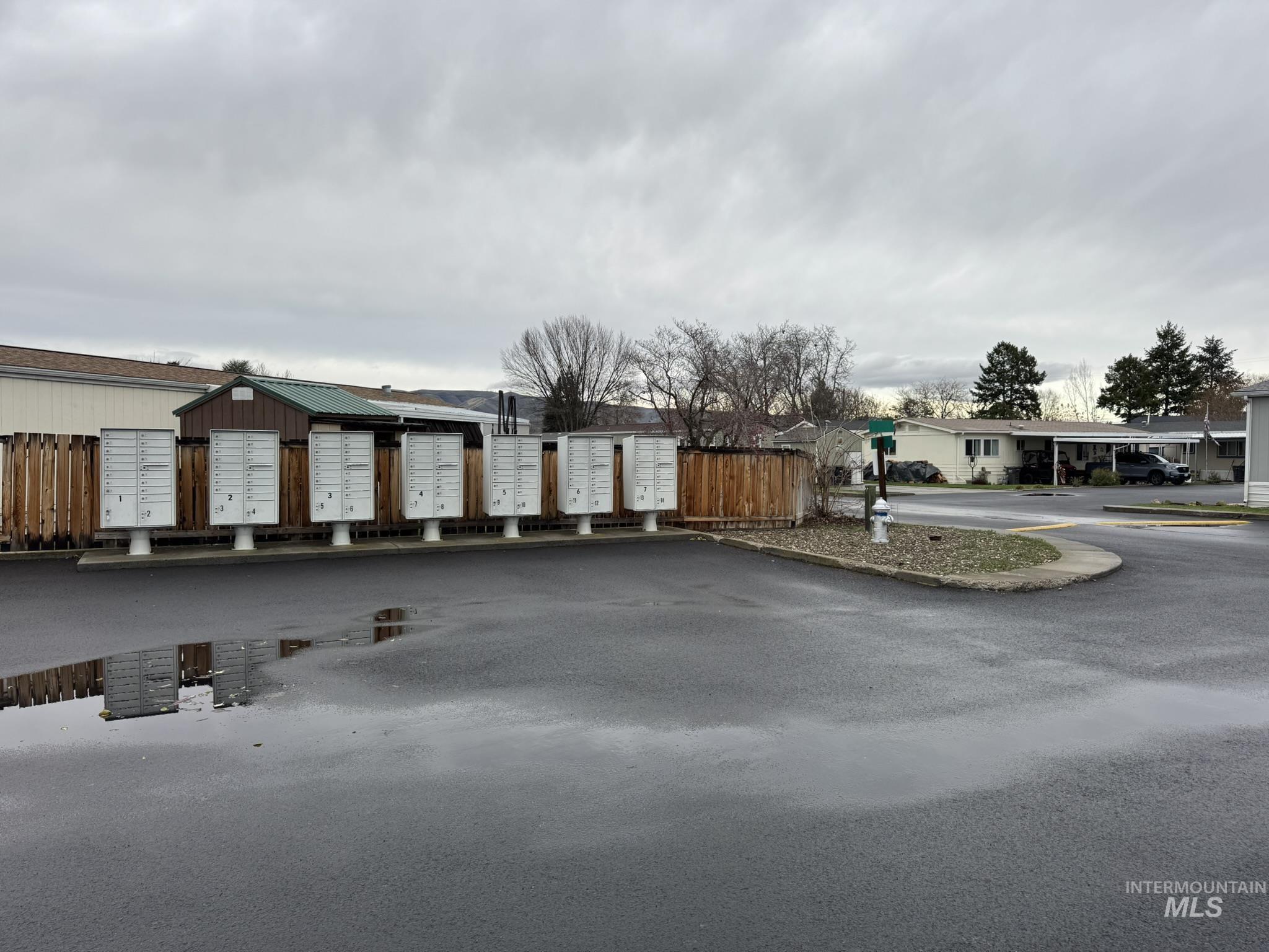 View of building exterior featuring a residential view
