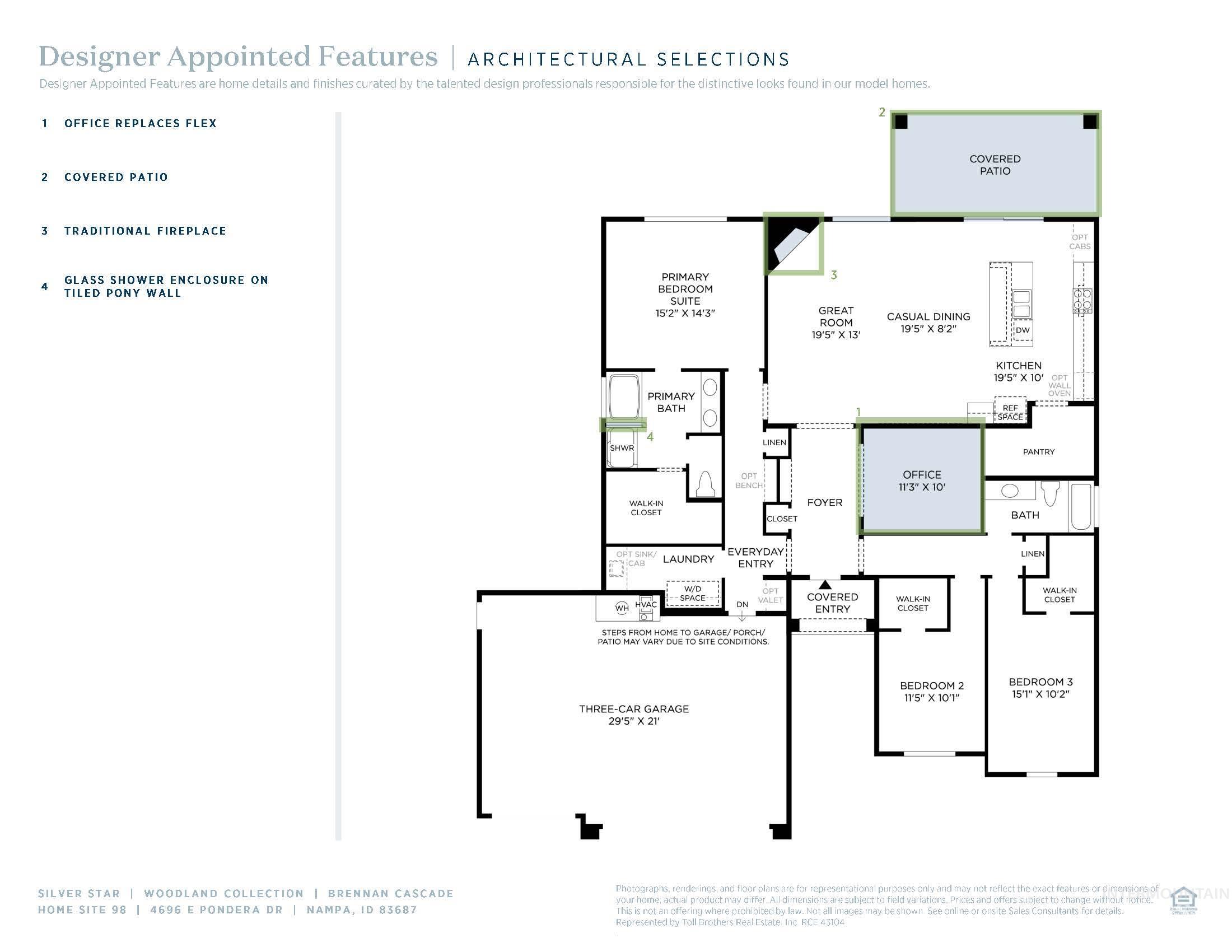 4696 E Pondera Dr, Nampa, Idaho 83687, 3 Bedrooms, 2 Bathrooms, Residential For Sale, Price $559,000,MLS 98969764