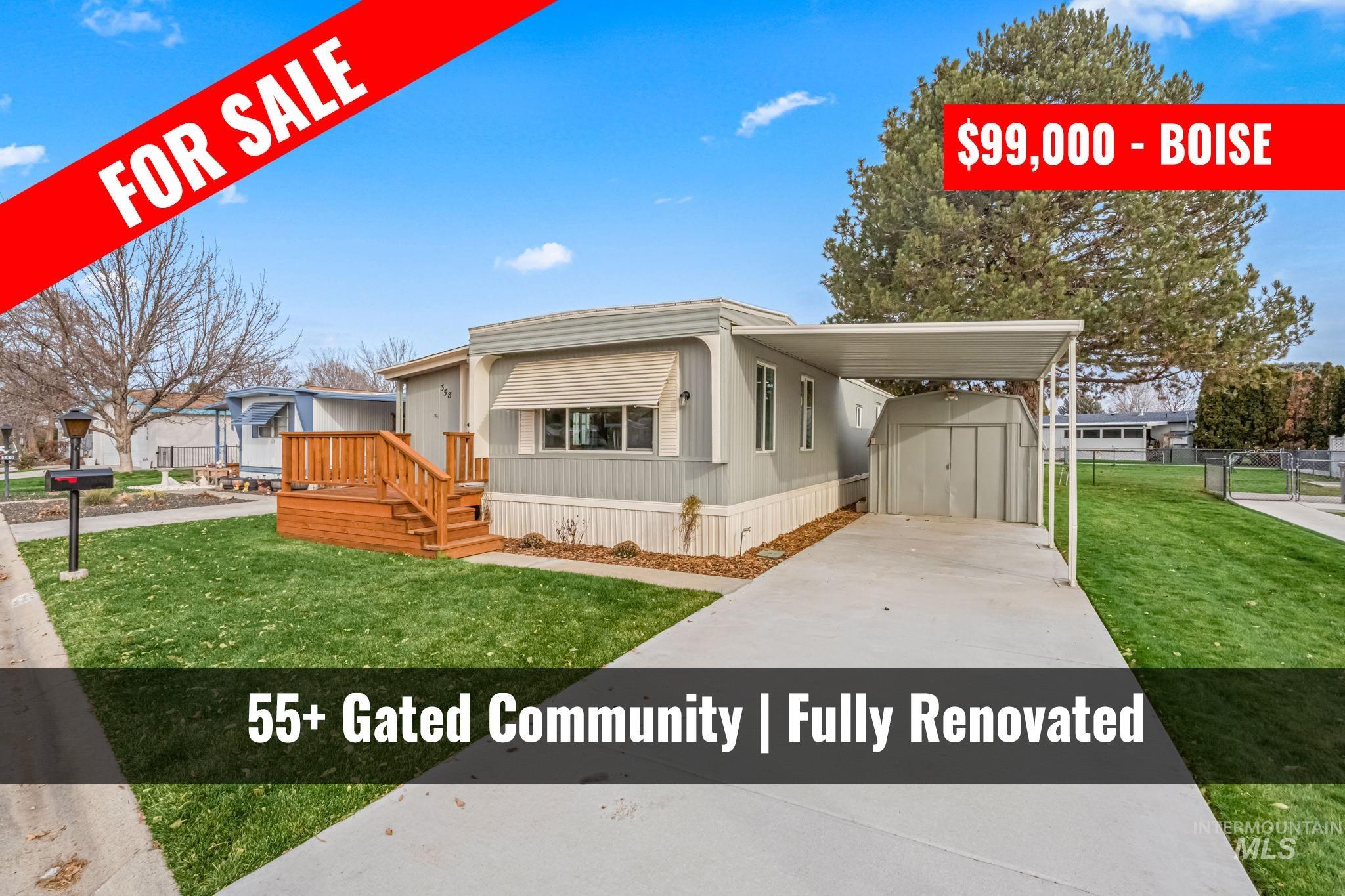 358 Bonanza Dr, Boise, Idaho 83713, 2 Bedrooms, 1 Bathroom, Residential For Sale, Price $99,000, 98969769