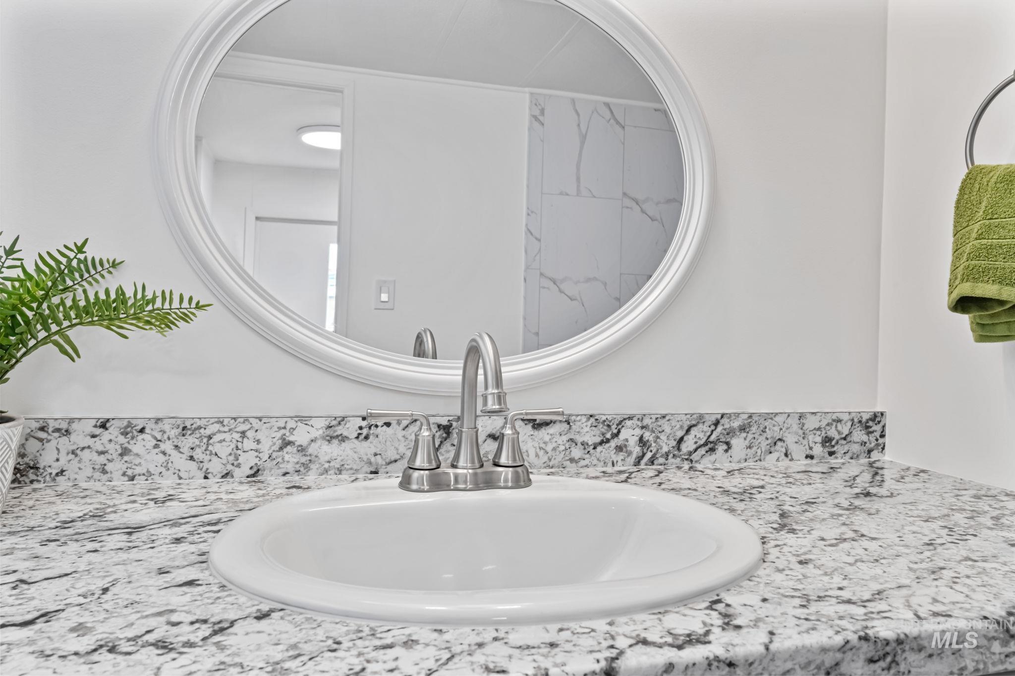 Bathroom view of vanity