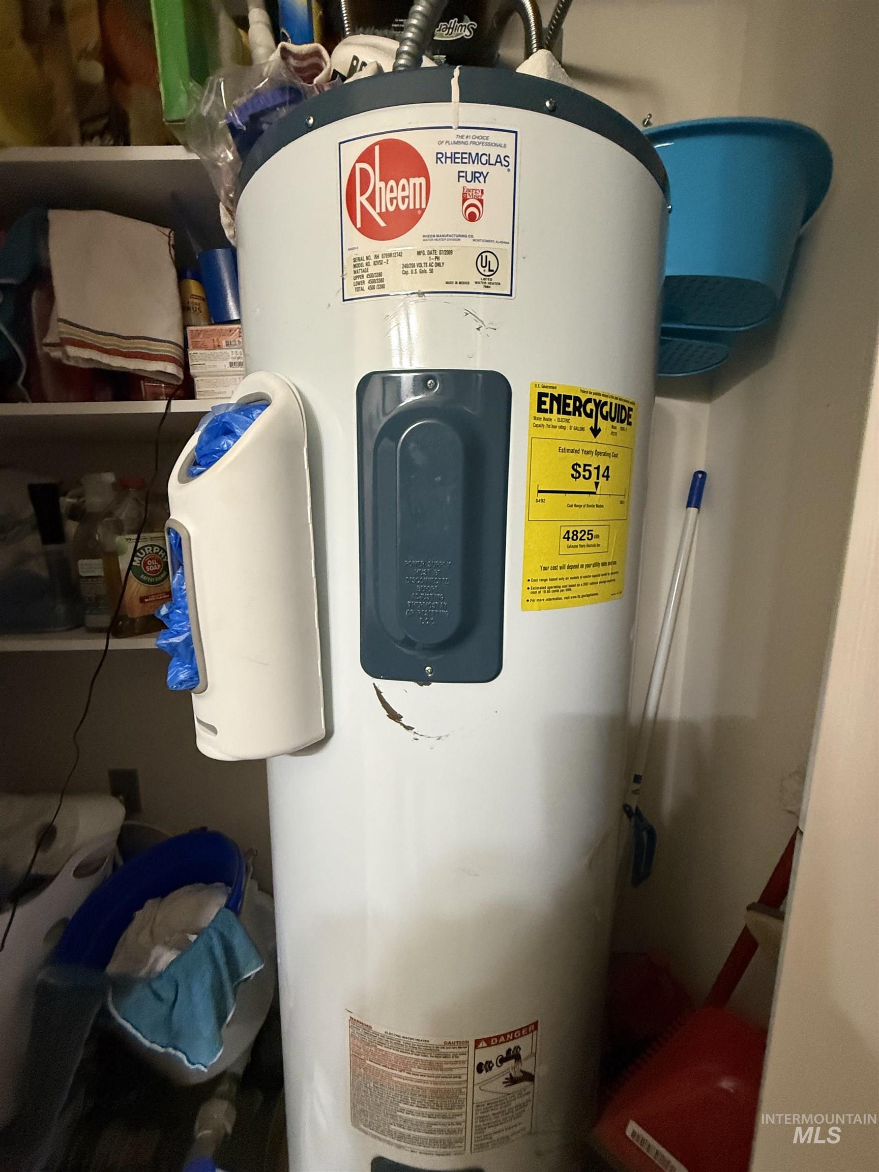 Utility room with water heater