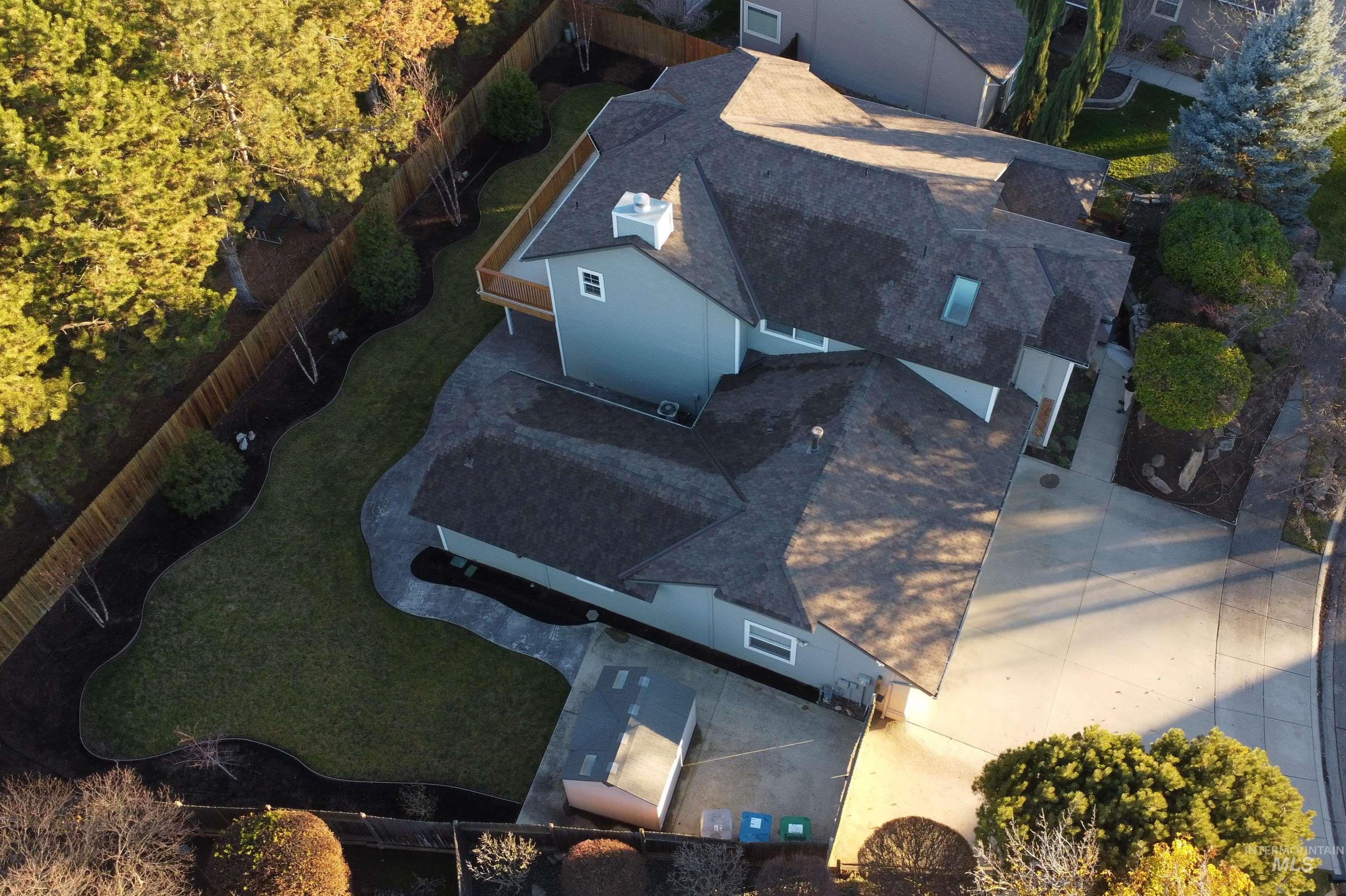 View from above of property