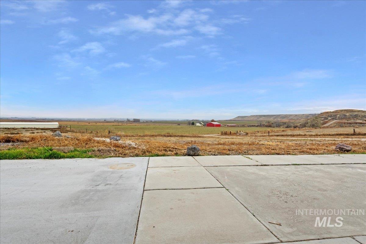 View of patio with a view of rural / pastoral area