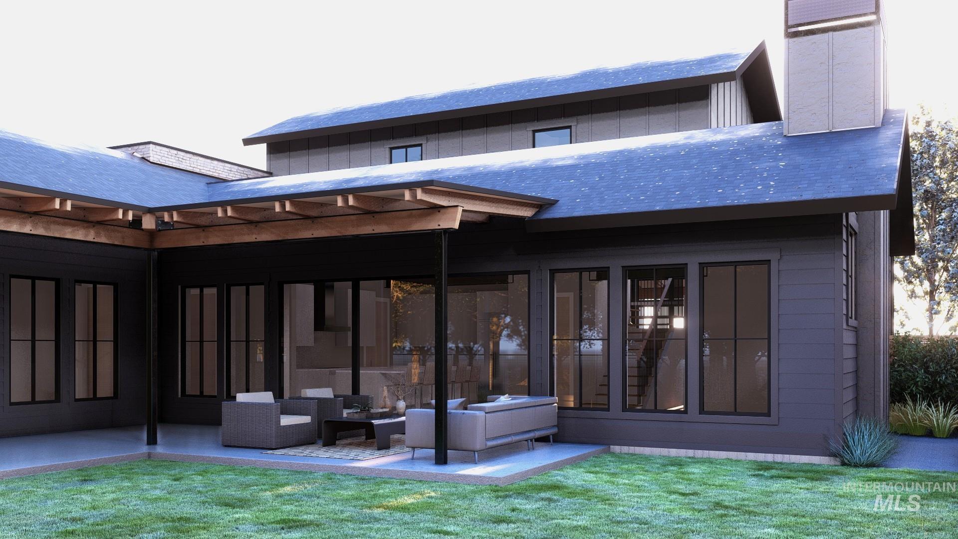 Large covered patio and yard