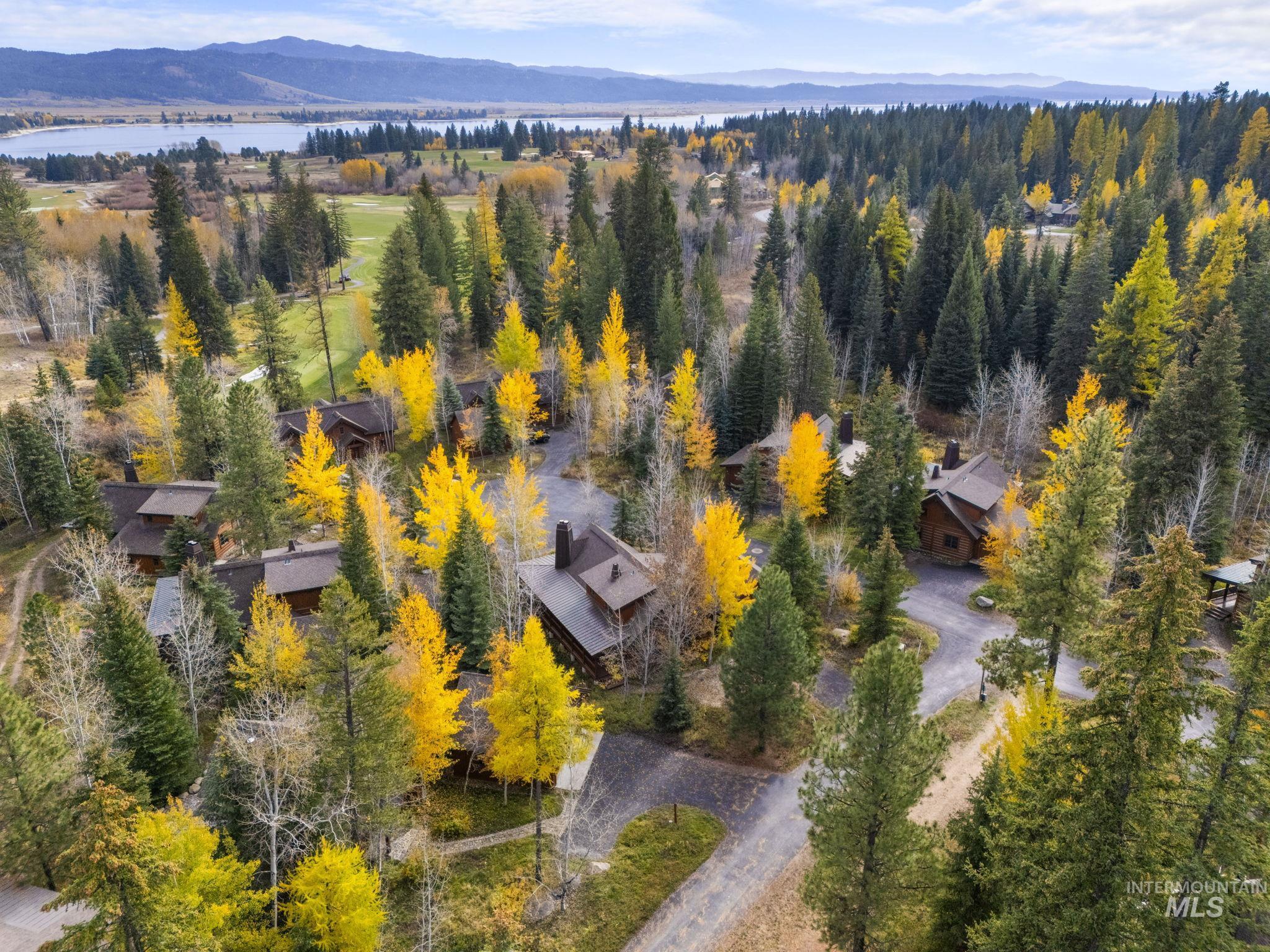 Bird's eye view of a mountain backdrop