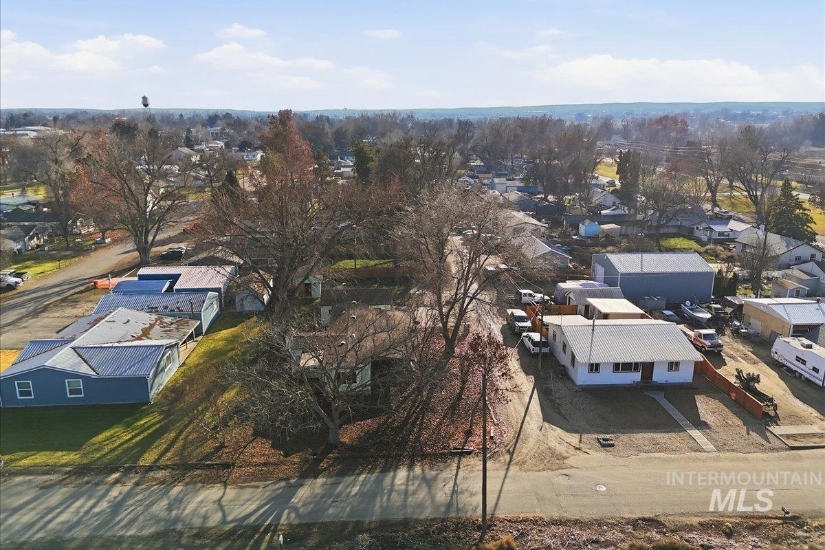 Aerial view of residential area