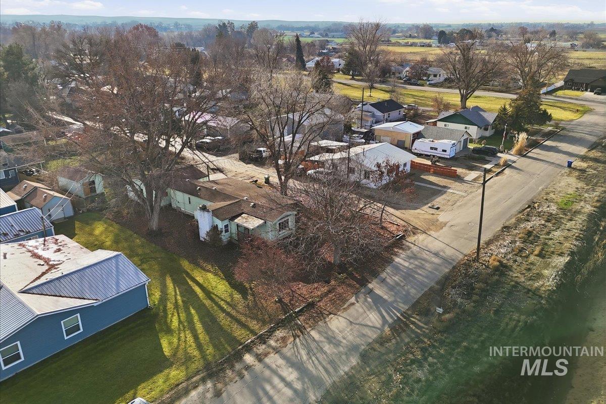 Aerial view of residential area