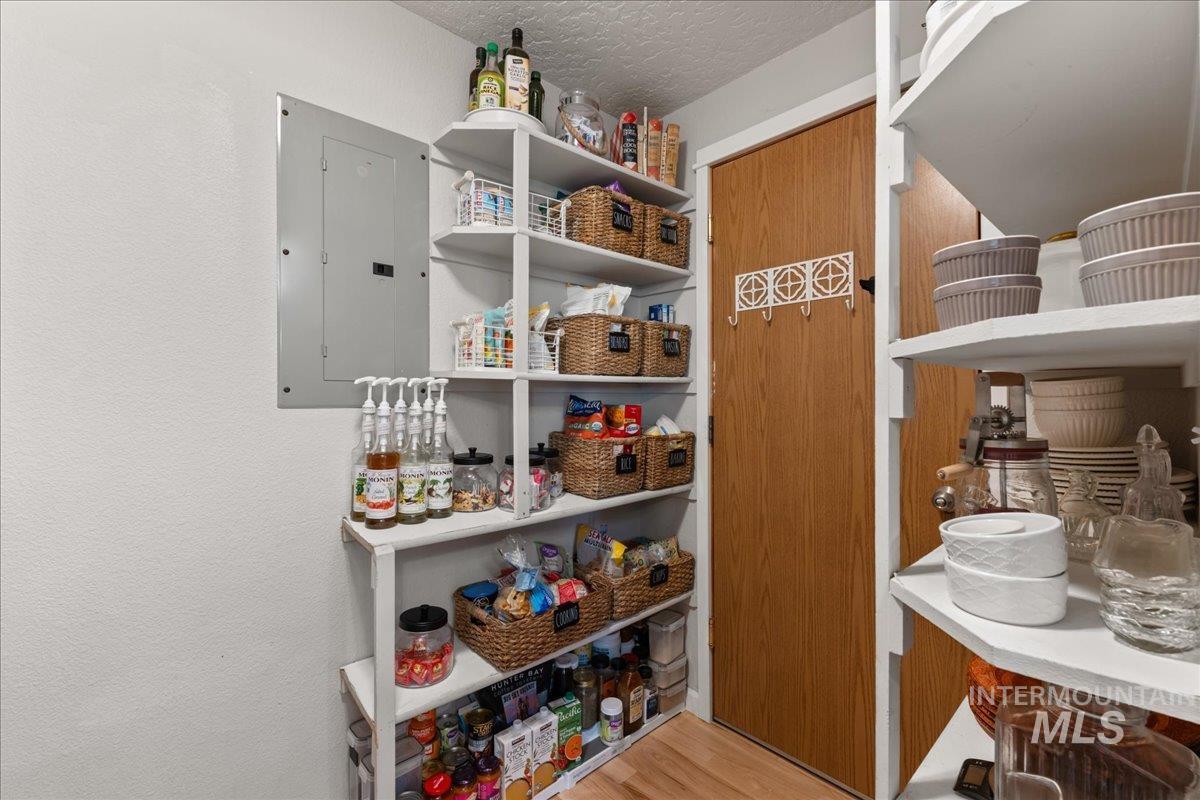 Storage area with electric panel