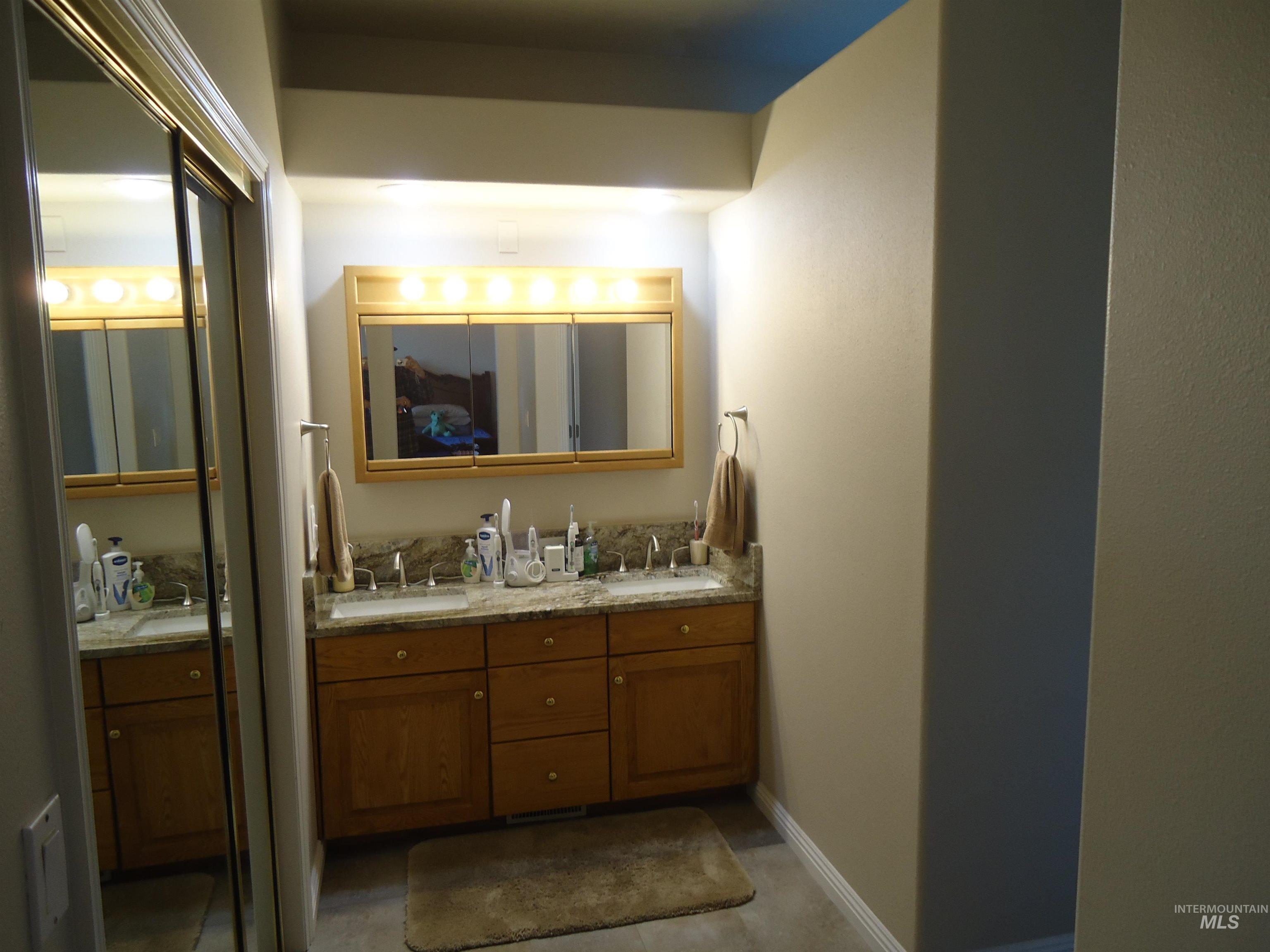 Bathroom with double vanity