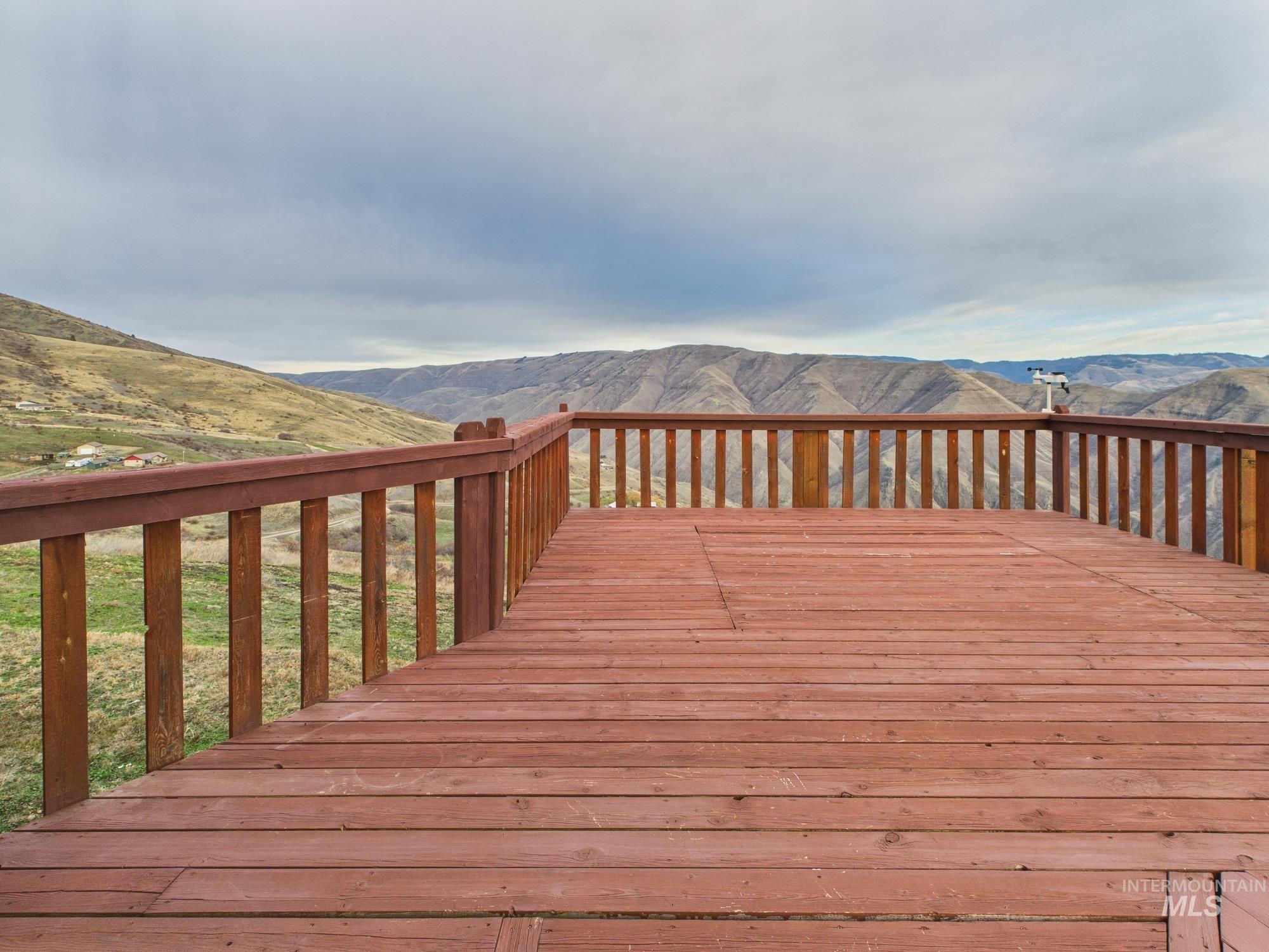 Deck with a mountain view