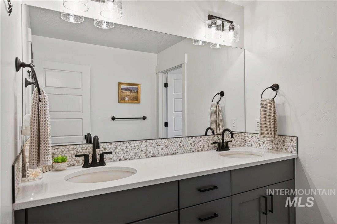 Bathroom with double vanity