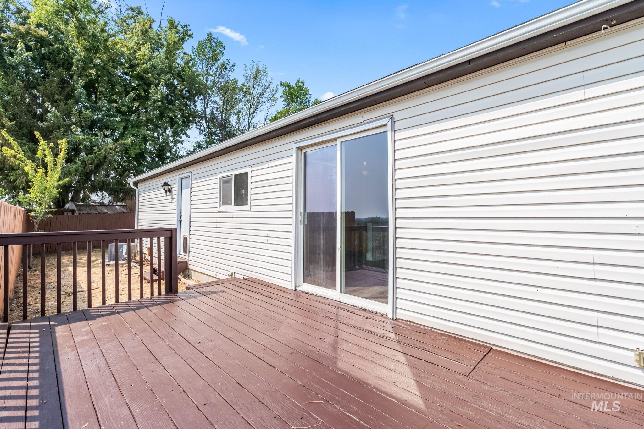 View of wooden terrace