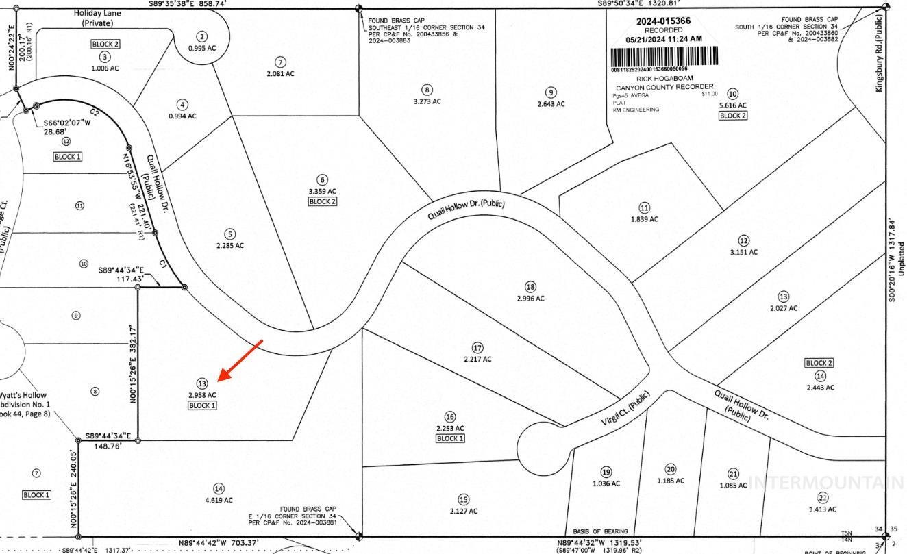 L13 B1 Quail Hollow Dr, Middleton, Idaho 83644, Land For Sale, Price $250,000, 98969956