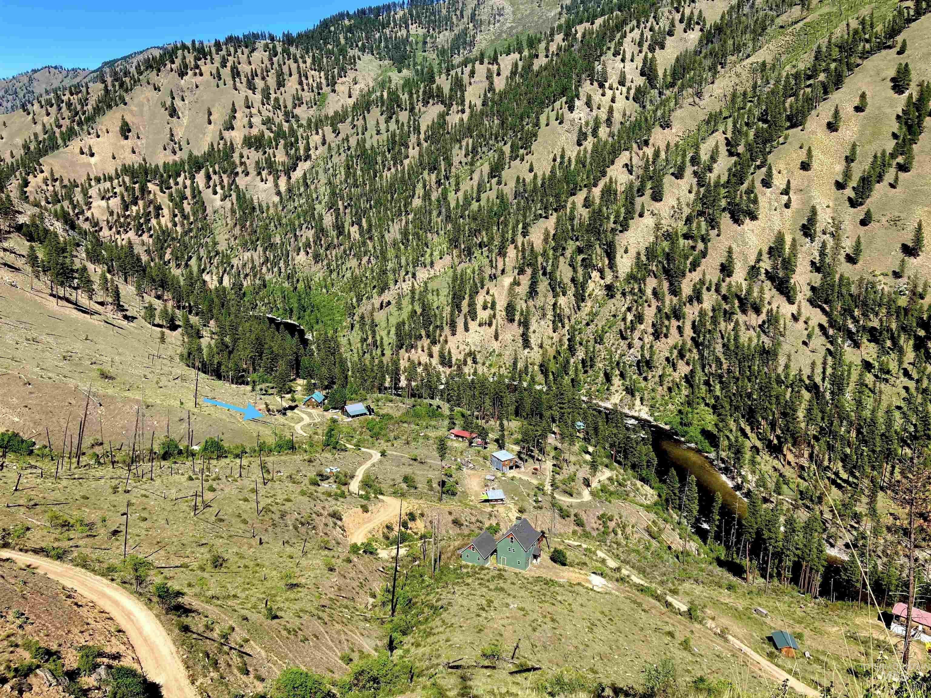 Aerial view of property's location with rural landscape