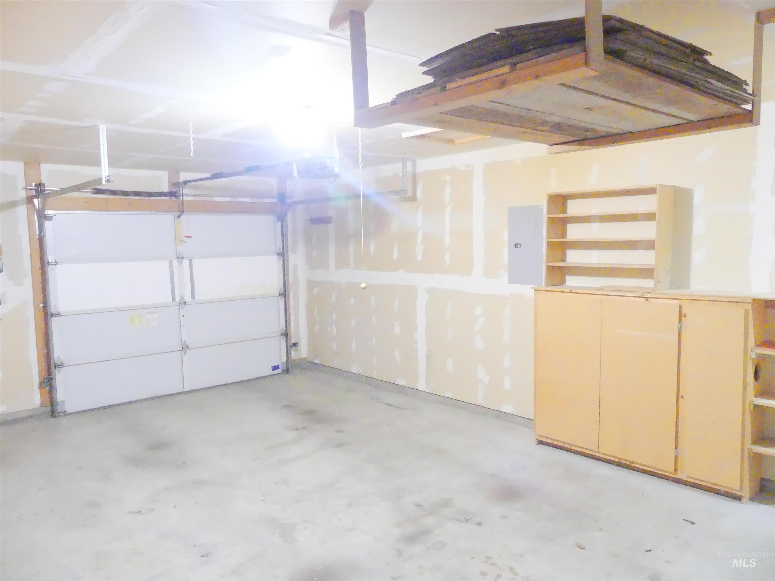 Garage with electric panel