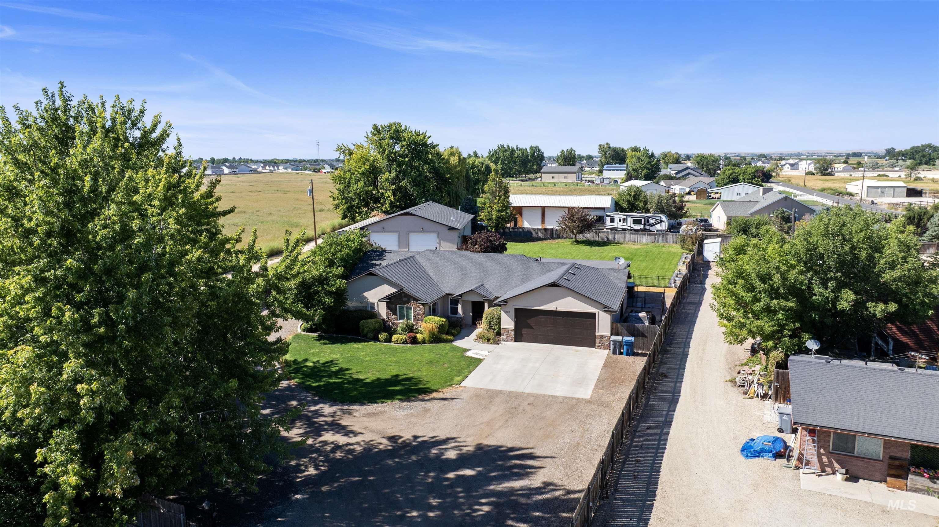 View from above of property