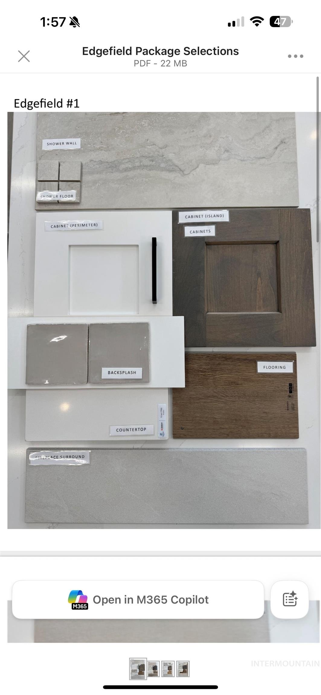 View of marketing collateral with multiple images