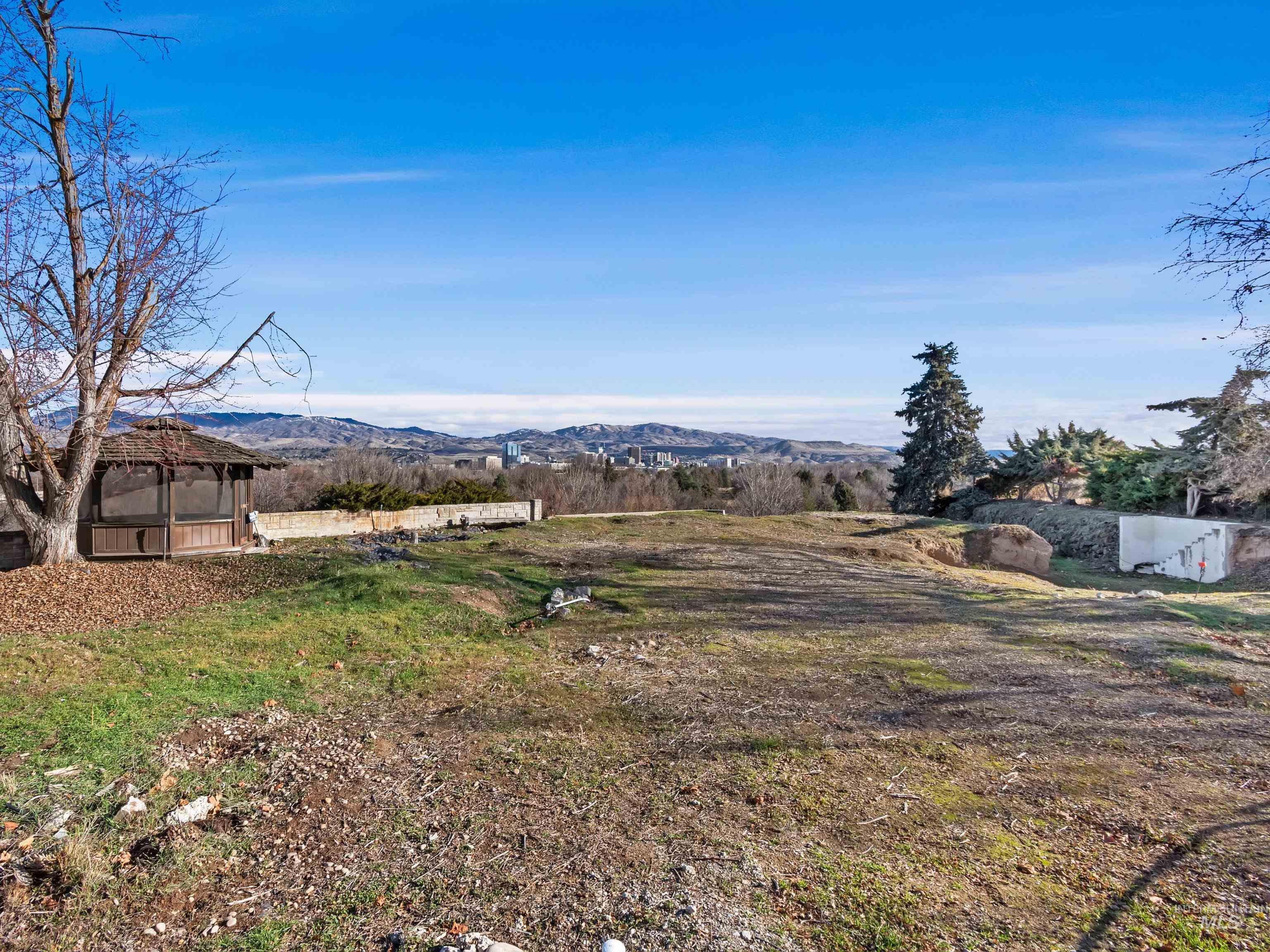View of yard with a mountain view