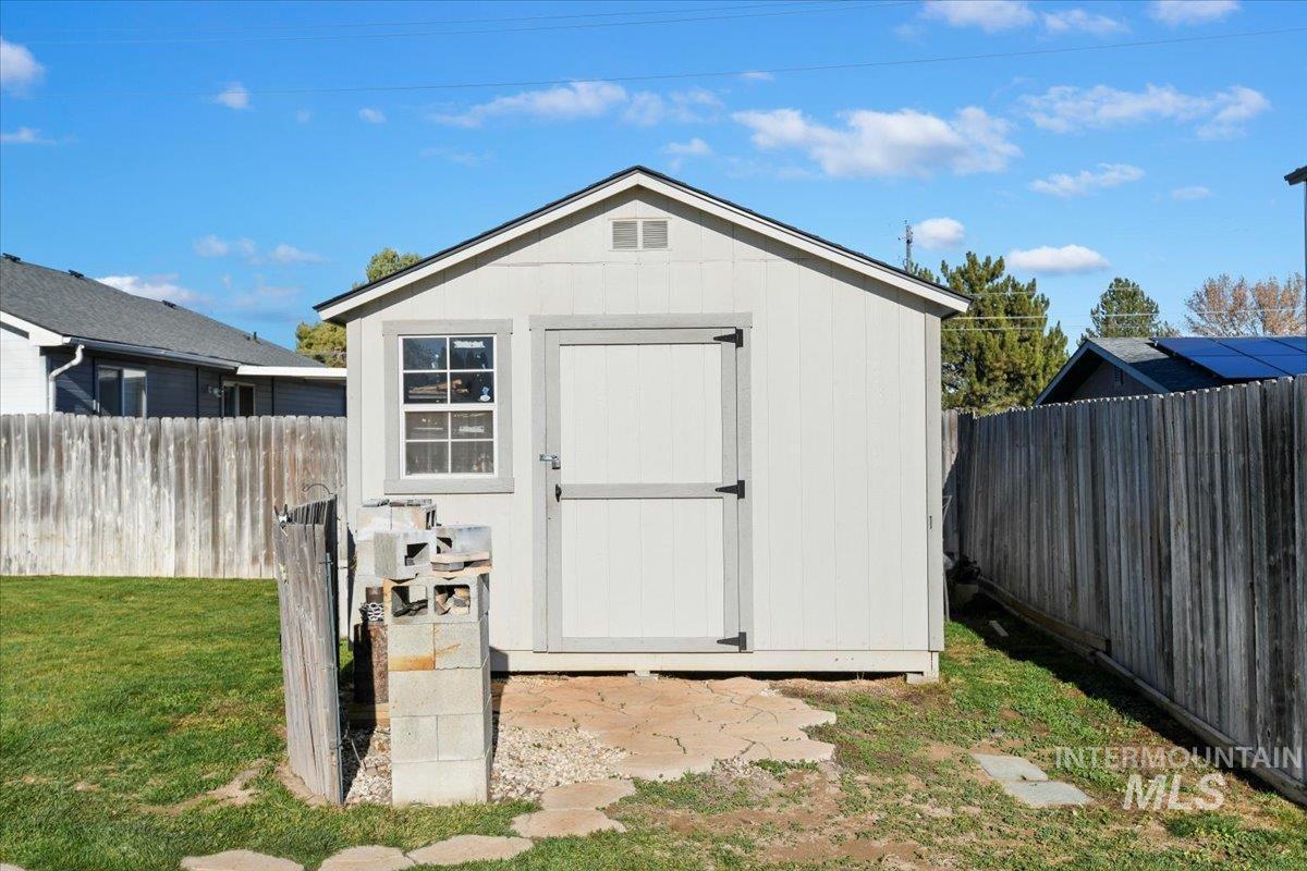 View of 12x16 Shop with power