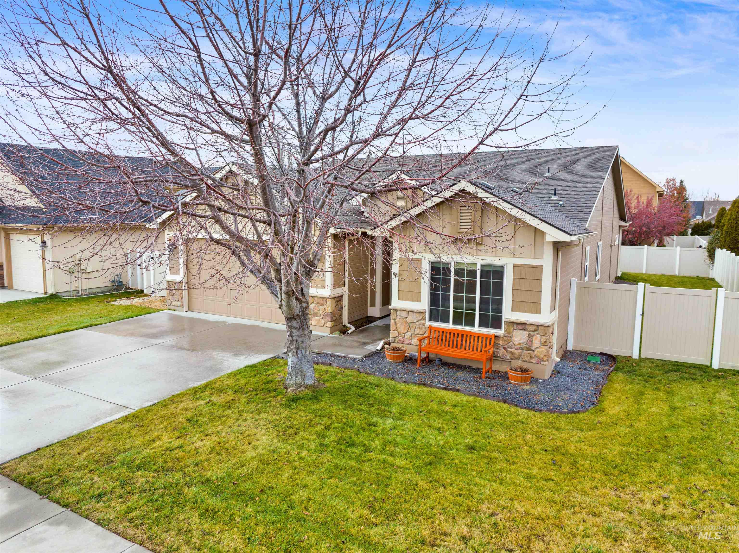 Aerial view of residential area